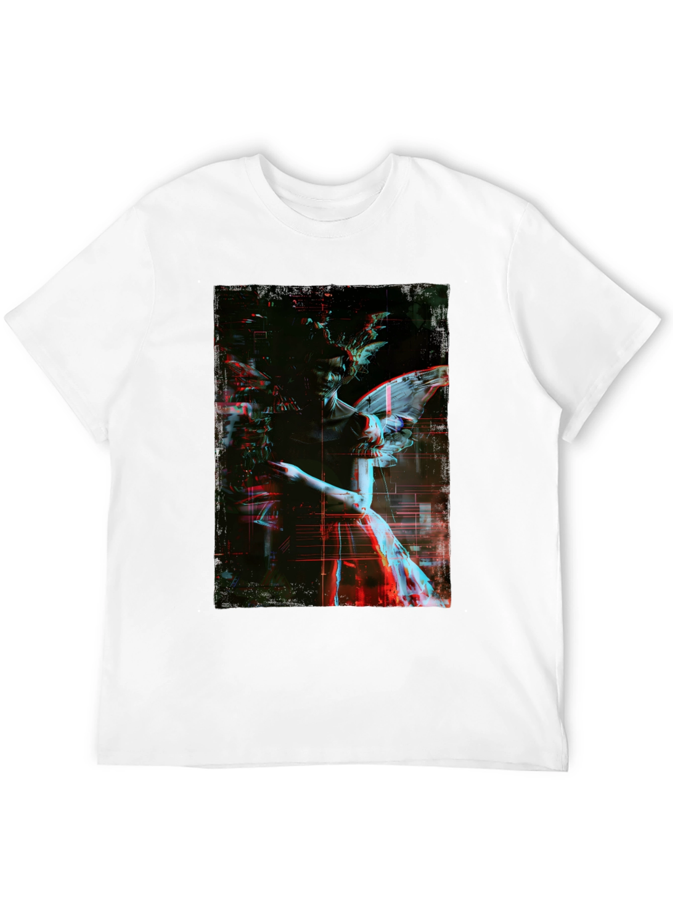 Angel Graphic Print Black T-Shirt