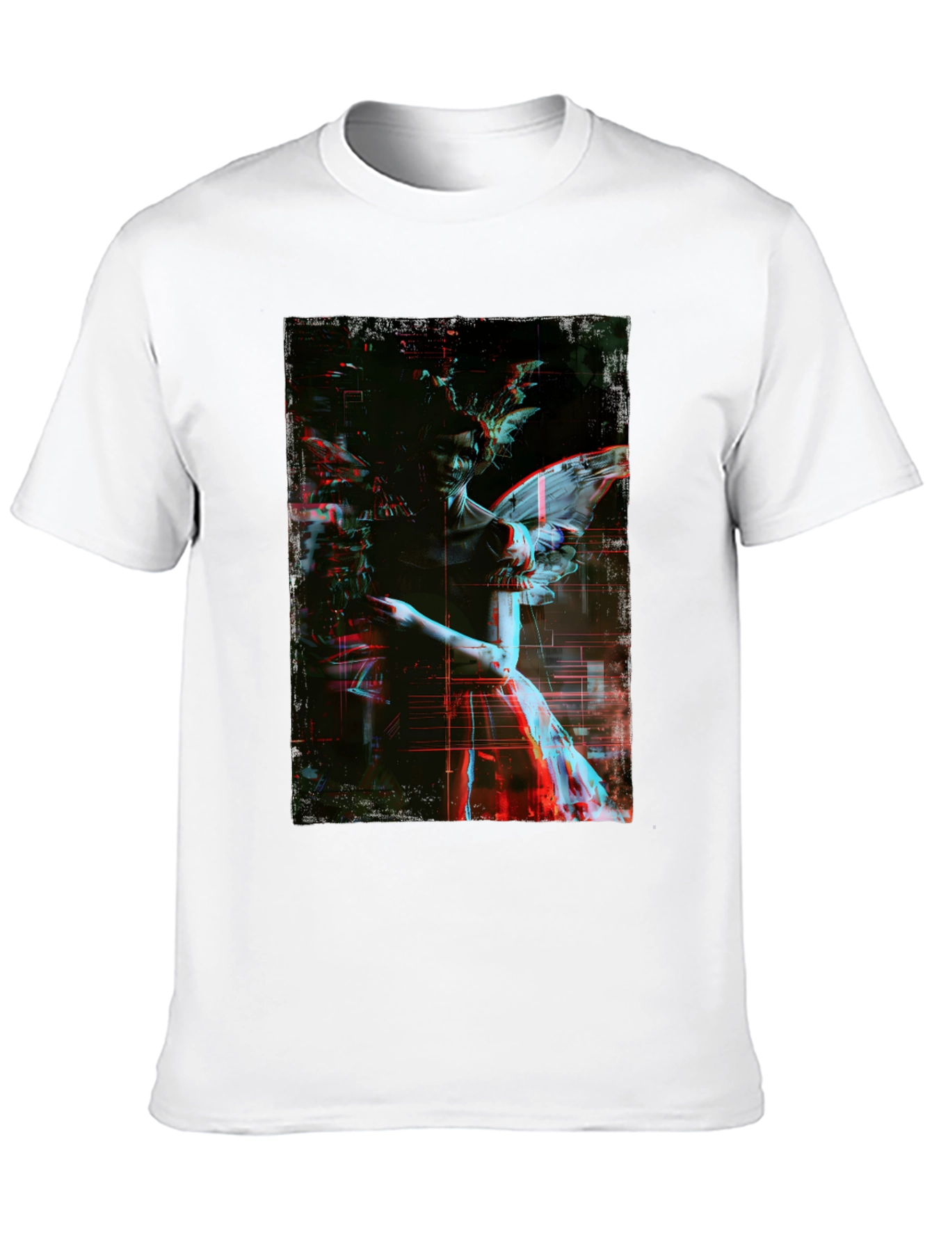 Angel Graphic Print Black T-Shirt