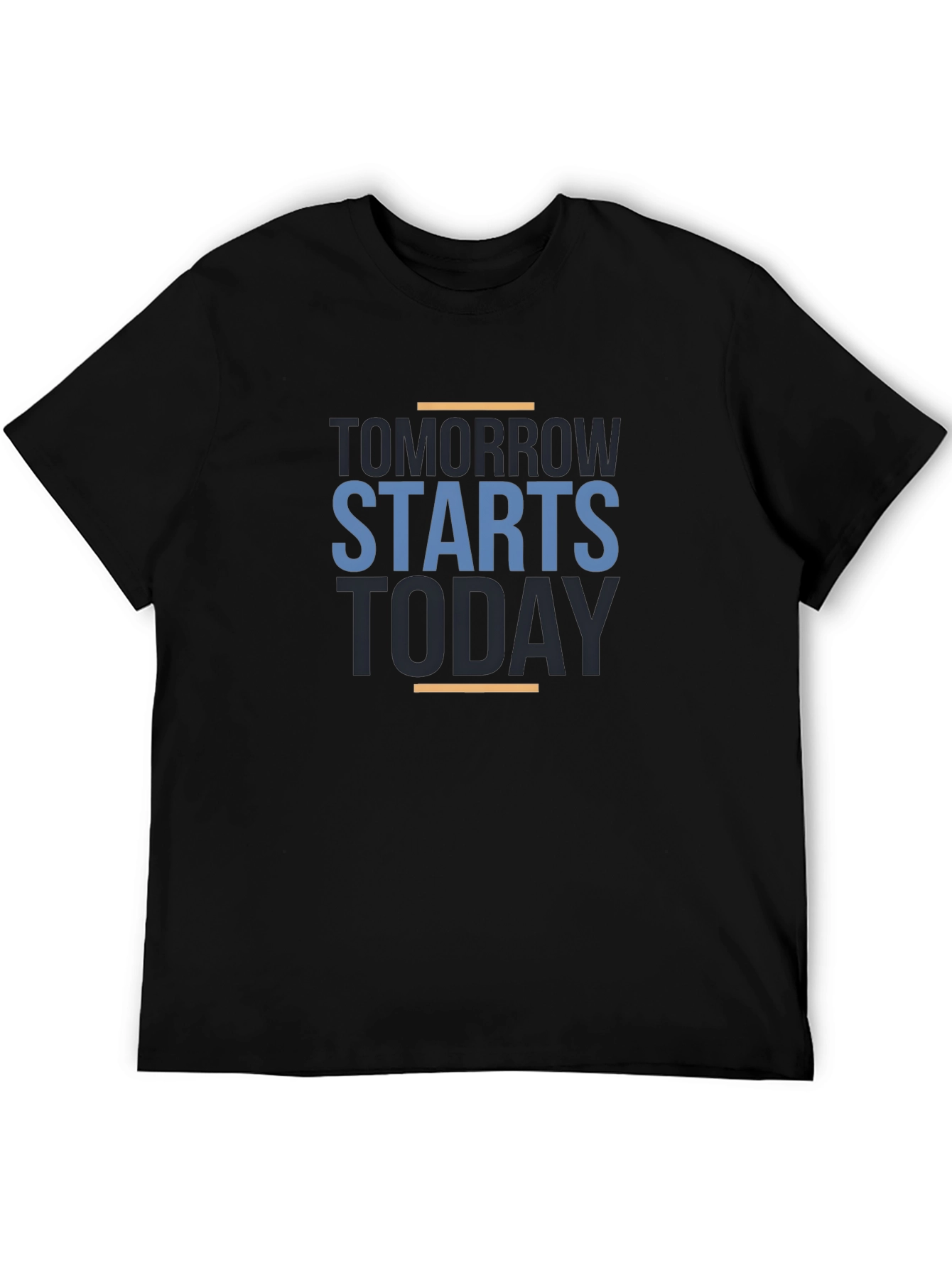 Motivational Tomorrow Starts Today Black T-Shirt