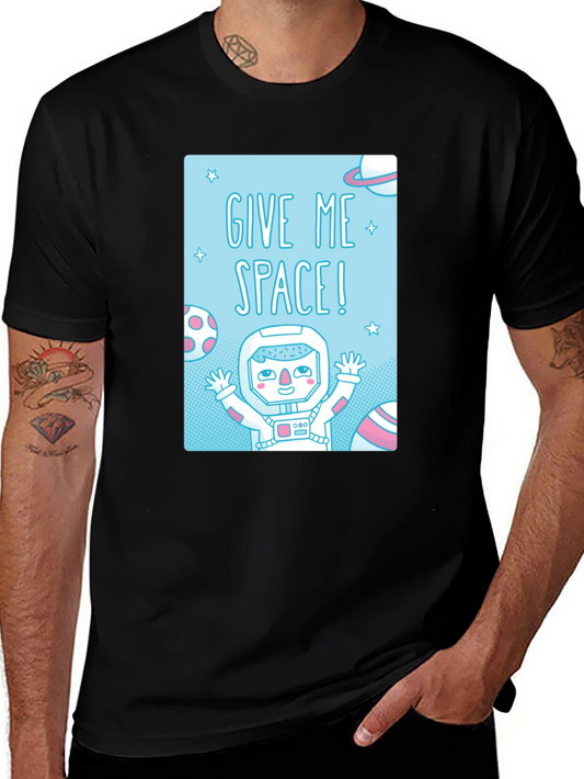 Give Me Space Graphic T-Shirt - Black Cotton Tee