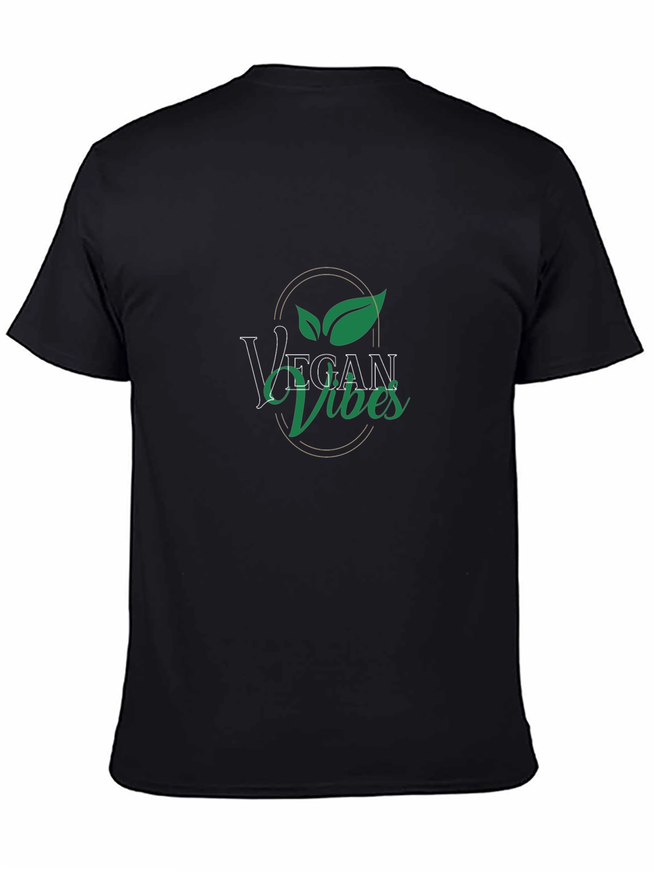 Vegan Vibes Graphic Tee - Black Cotton T-Shirt