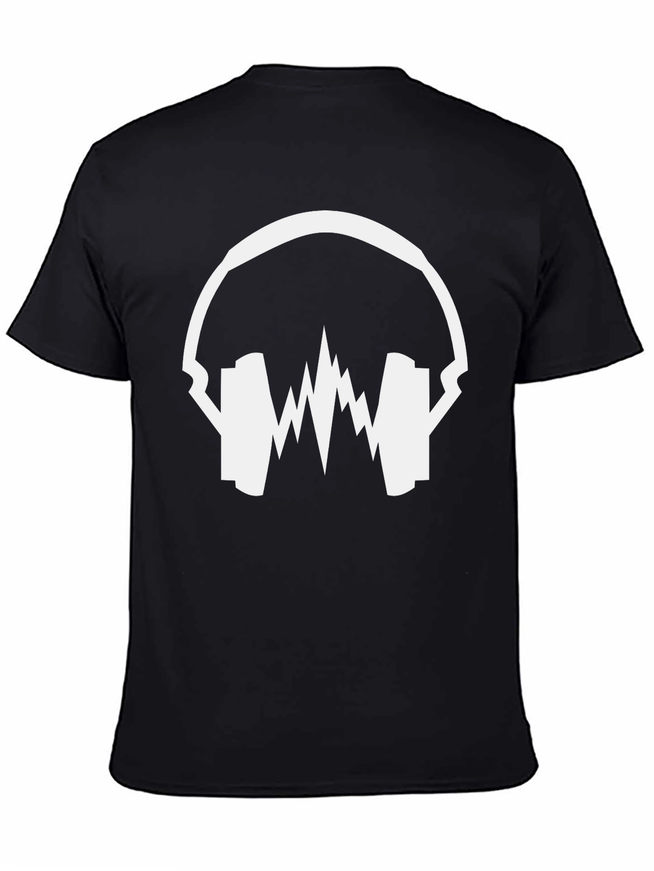 Soundwave Headphones Graphic Tee - Black Cotton T-Shirt