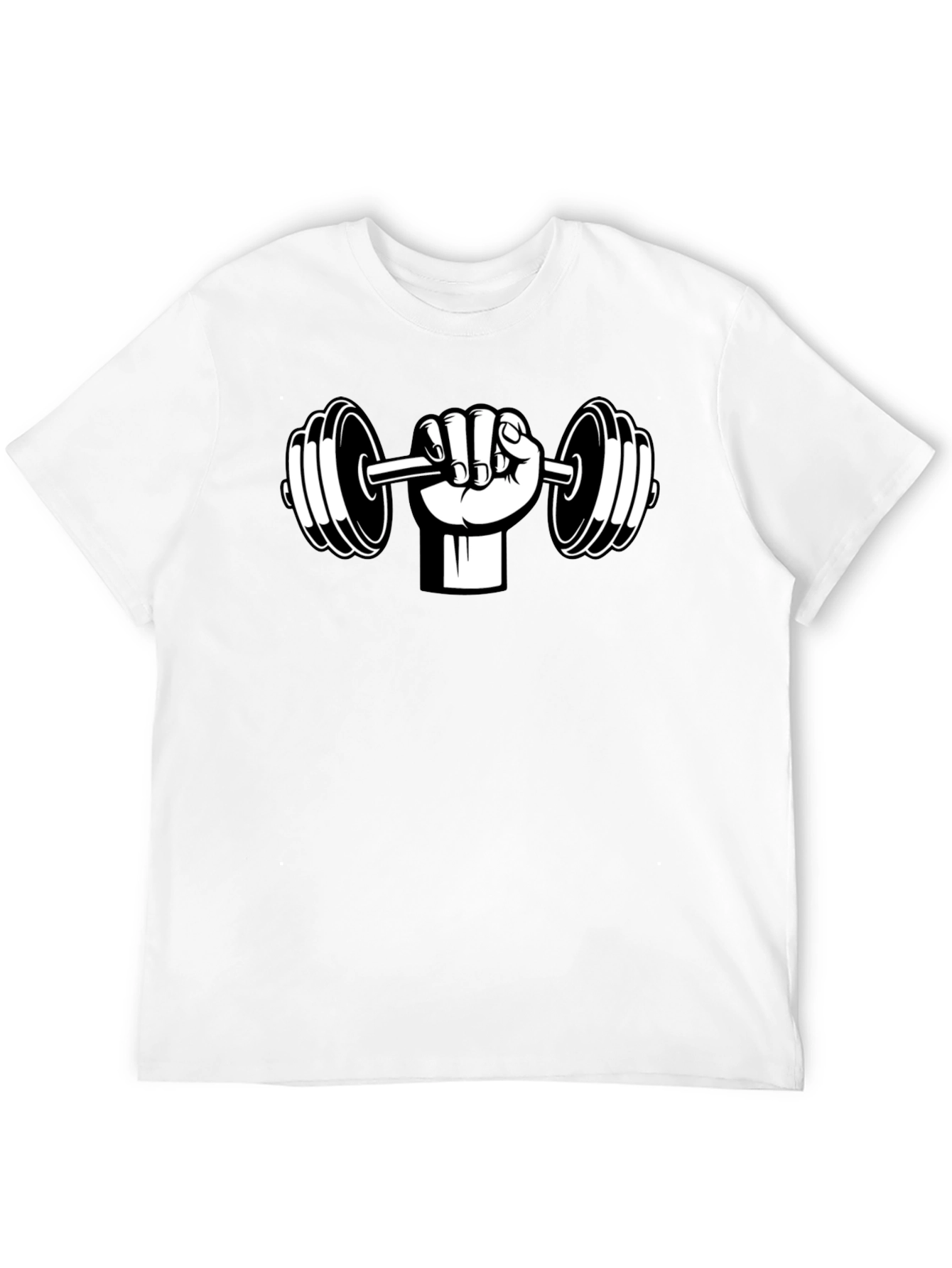 Weightlifting Graphic Tee - Black Cotton Gym Shirt