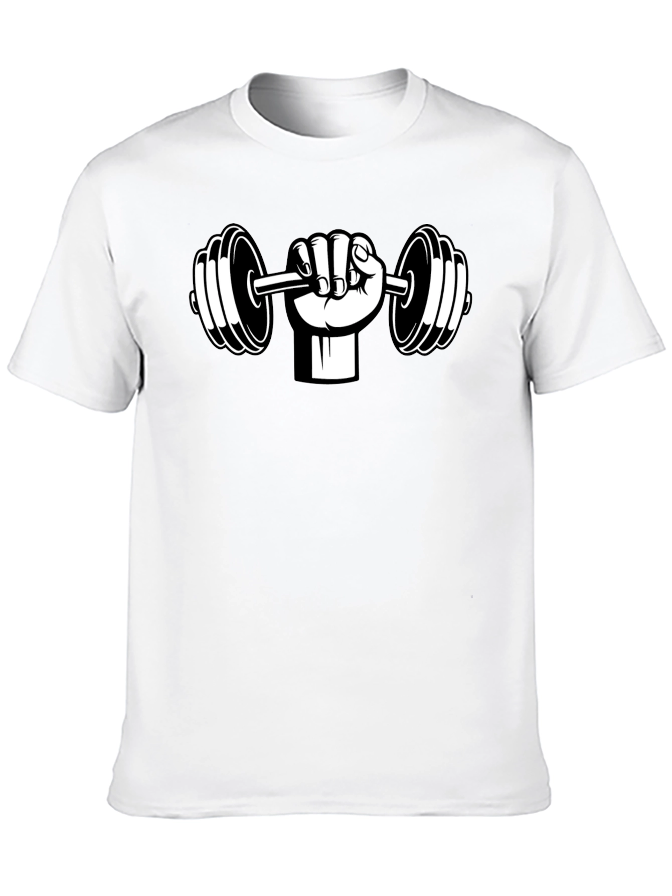 Weightlifting Graphic Tee - Black Cotton Gym Shirt