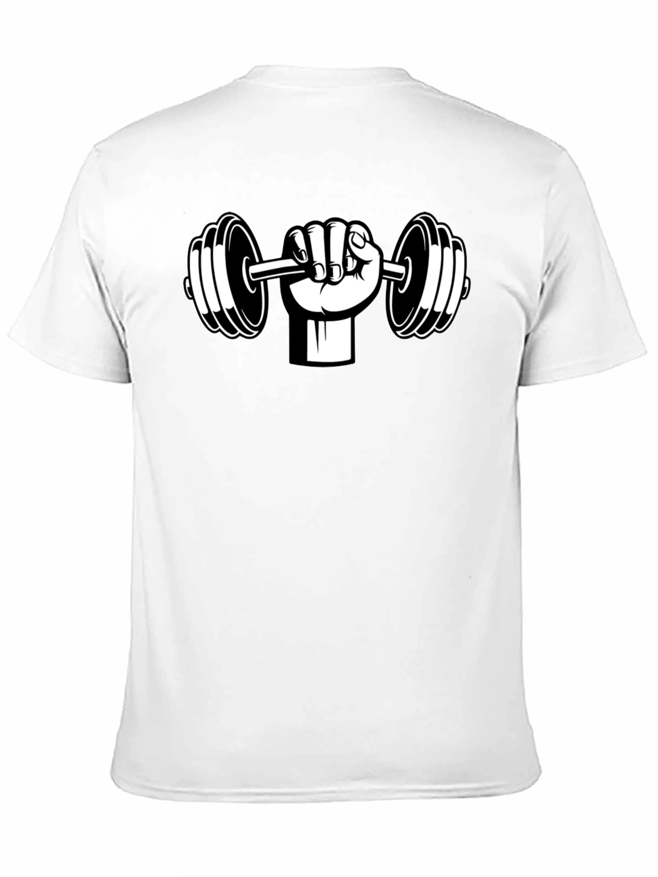 Weightlifting Graphic Tee - Black Cotton Gym Shirt