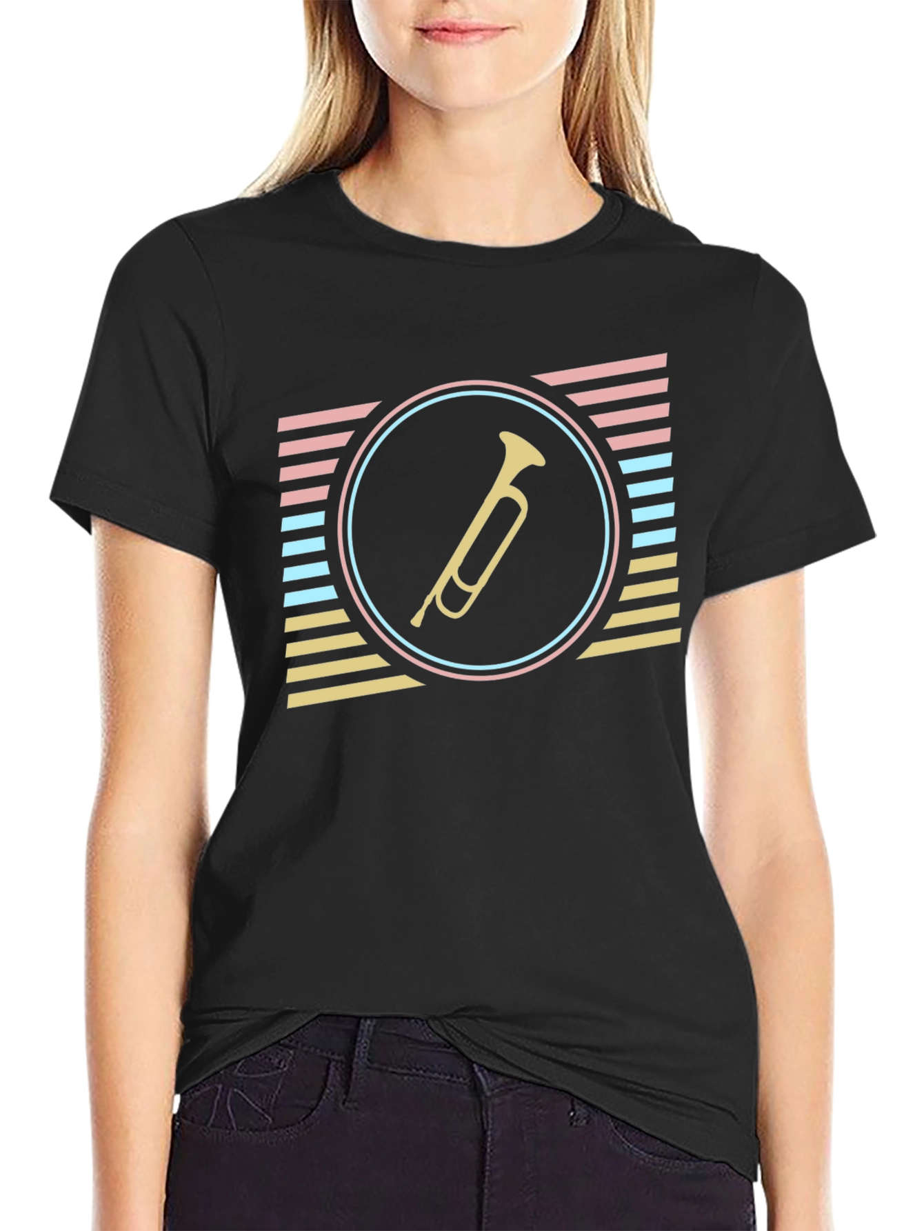 Retro Trumpet Graphic Tee - Stylish & Unique