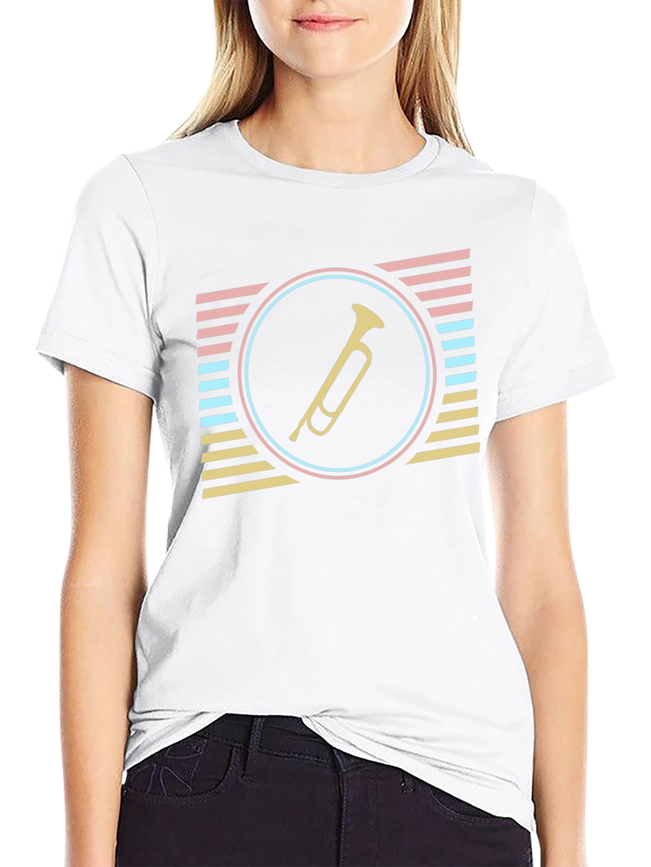 Retro Trumpet Graphic Tee - Stylish & Unique