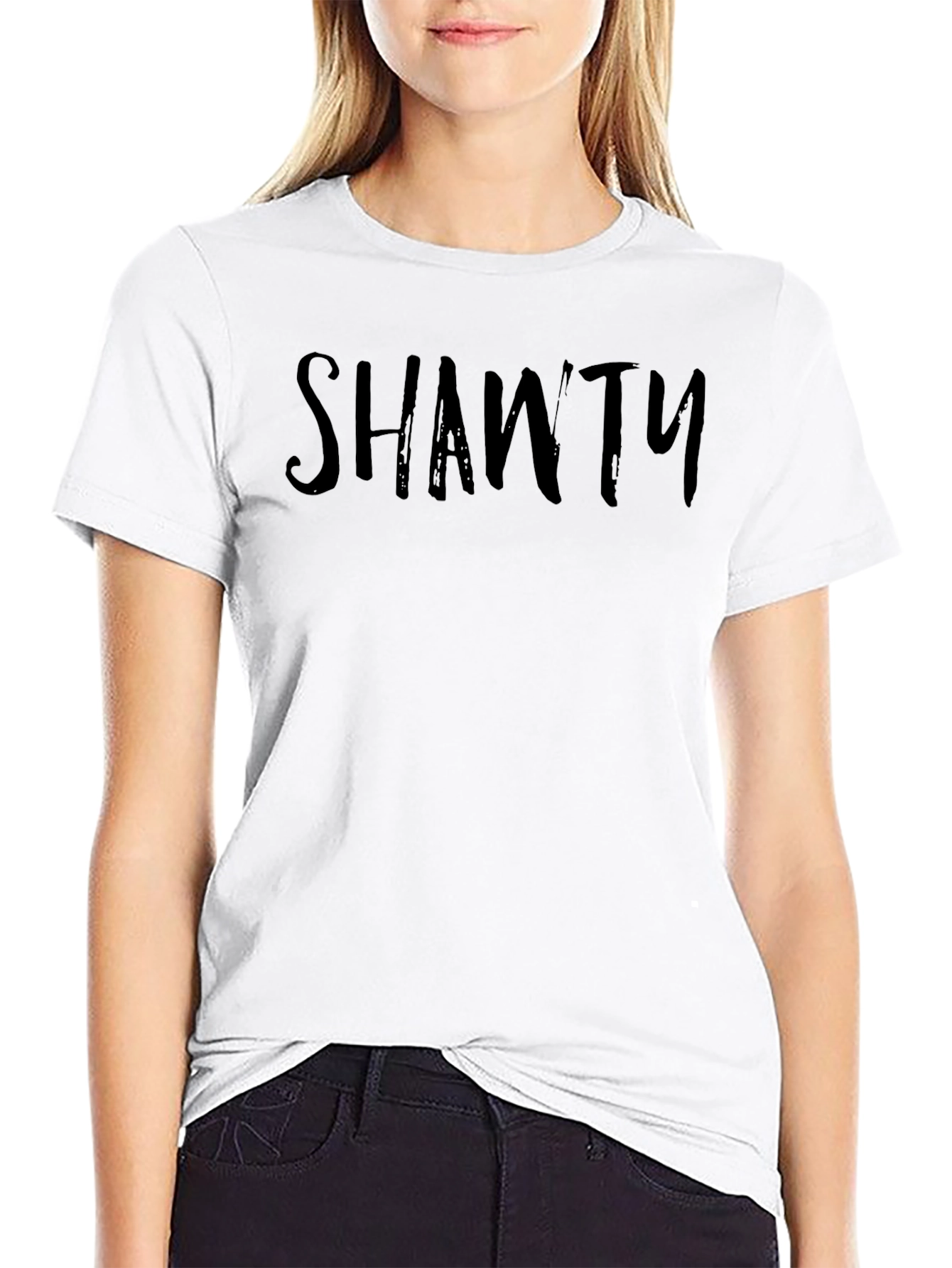 SHAWTY Graphic Tee - Soft Black Cotton T-Shirt