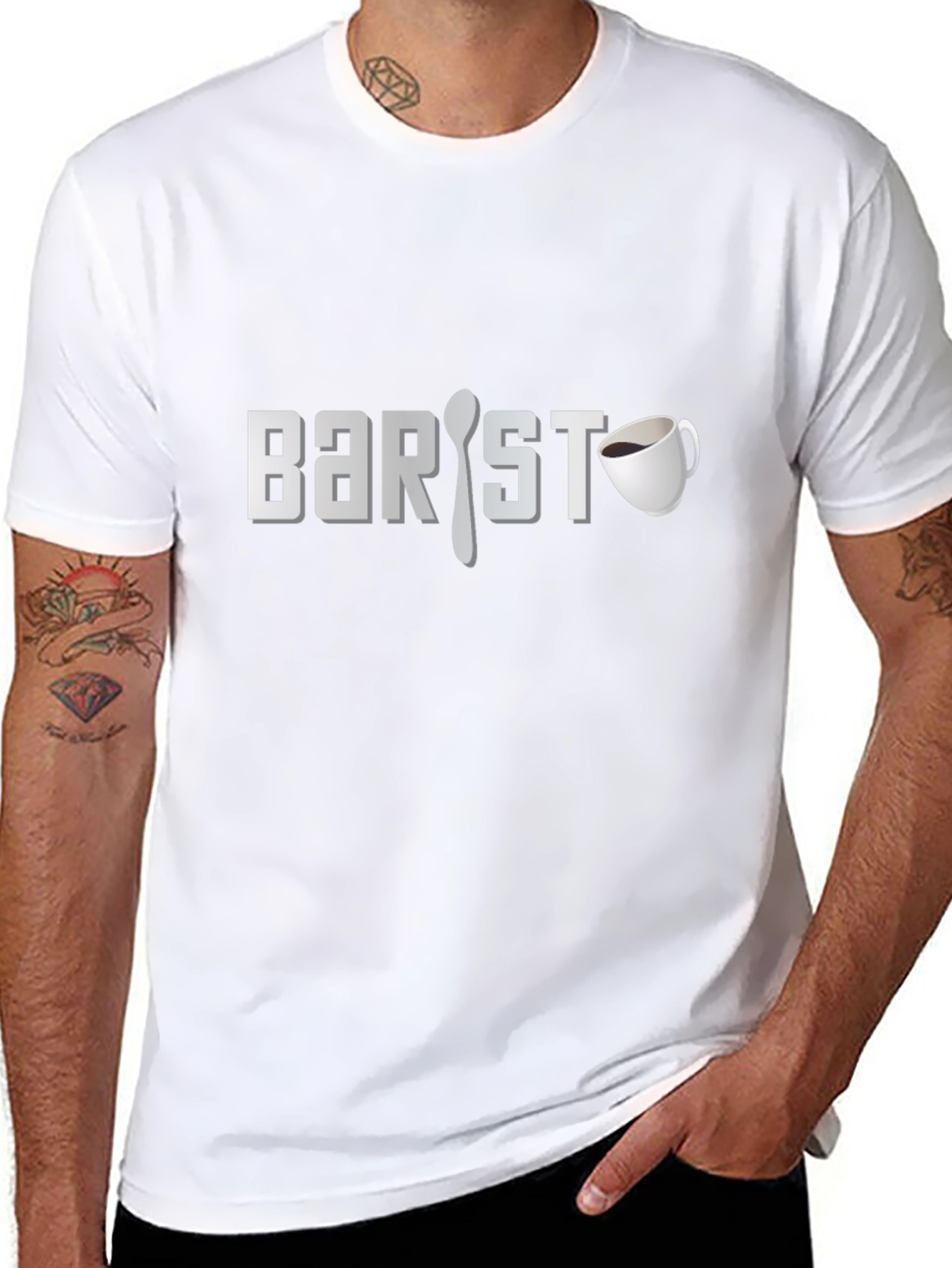 Barista Spoon and Coffee Cup T-Shirt