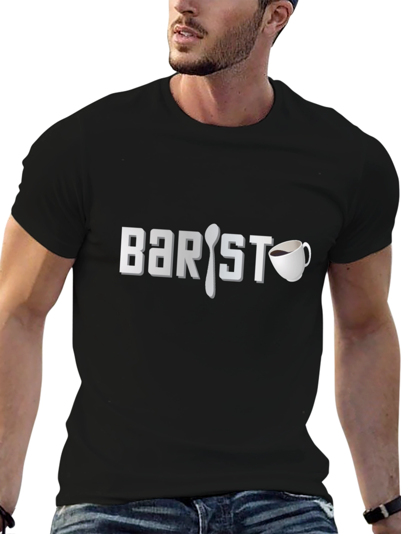 Barista Spoon and Coffee Cup T-Shirt