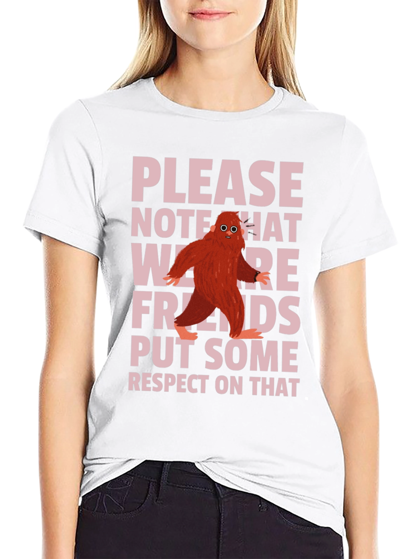 Please Note We Are Friends Black T-Shirt