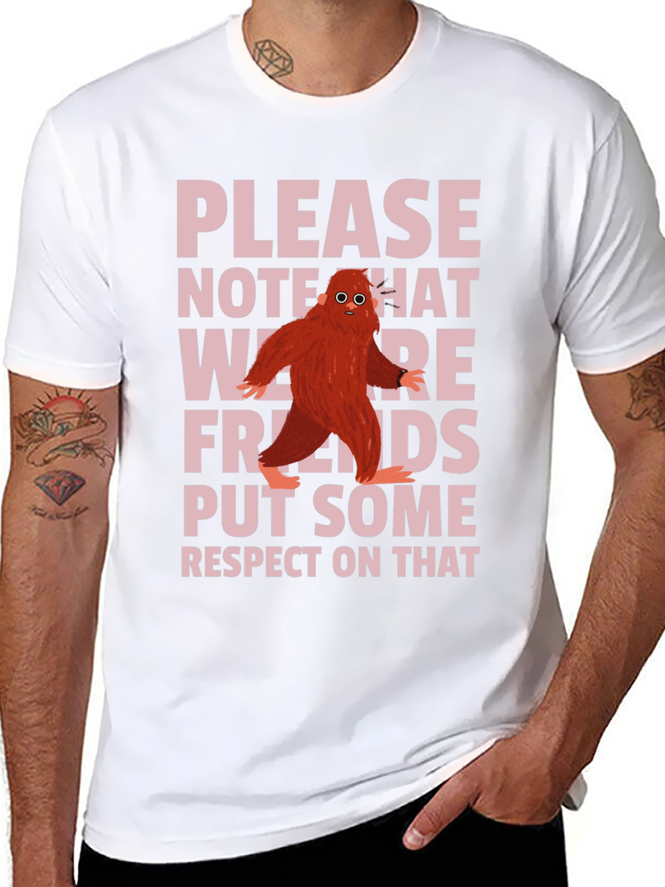 Please Note We Are Friends Black T-Shirt
