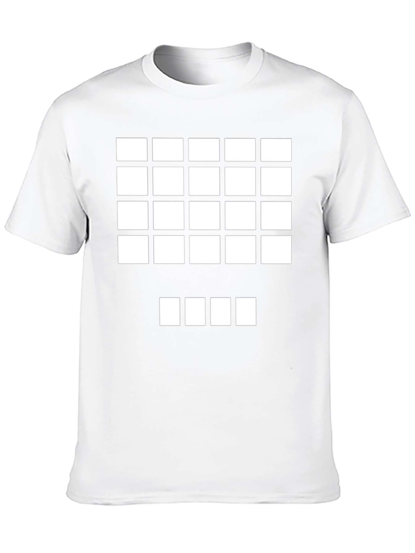 Pixel Grid Graphic Tee - Minimalist Design