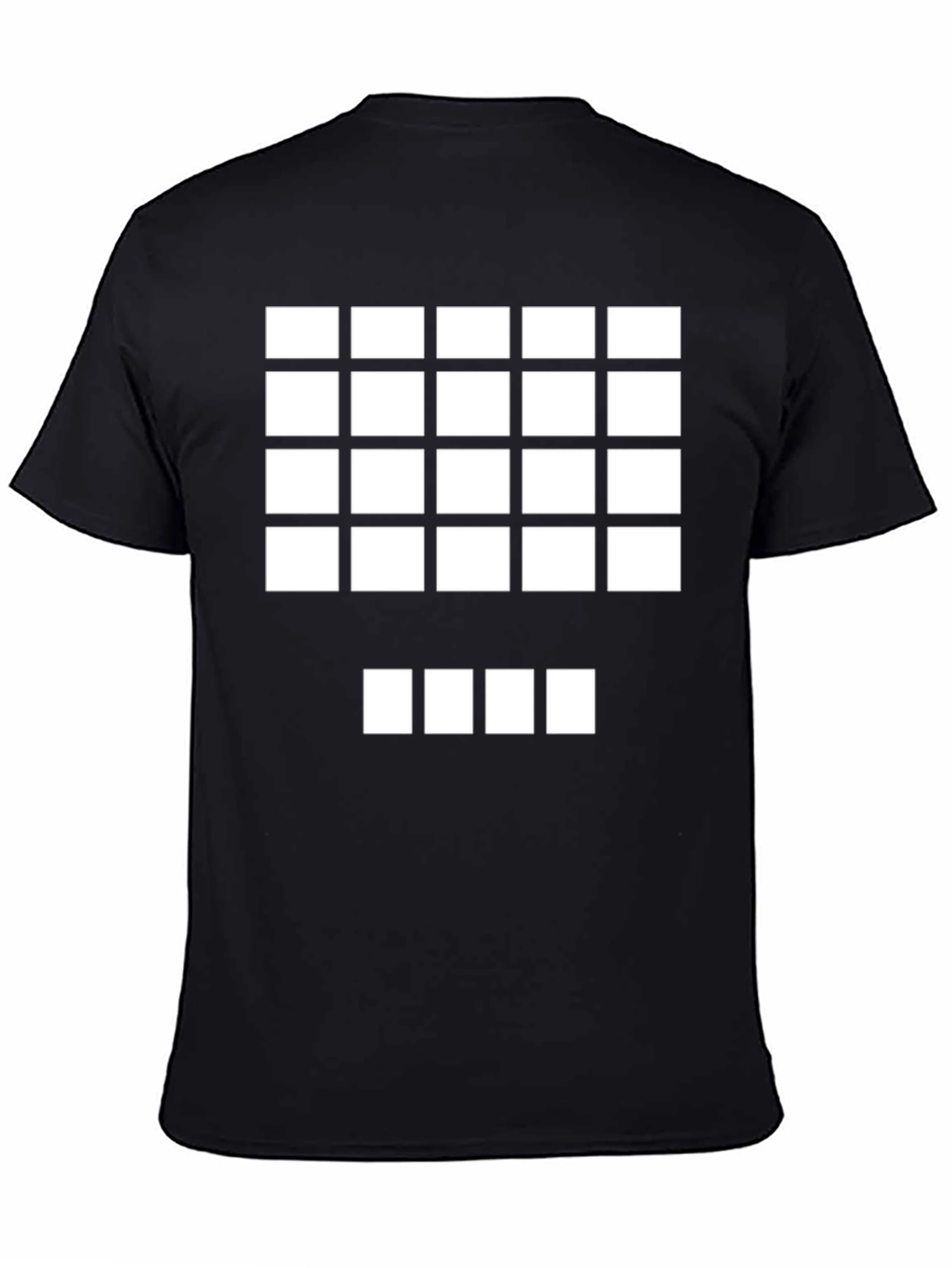 Pixel Grid Graphic Tee - Minimalist Design