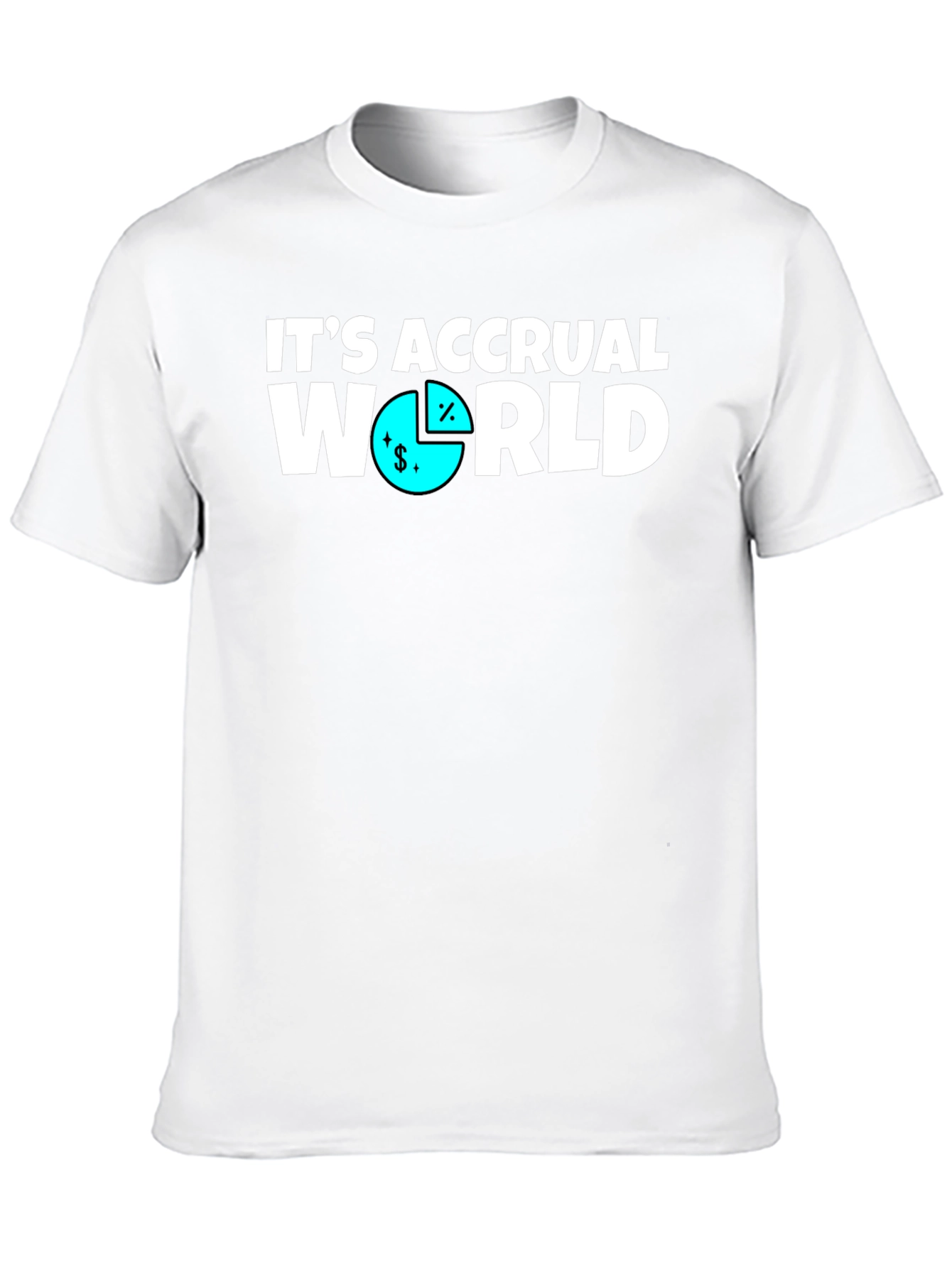 Its Accrual World Mens Black T-Shirt