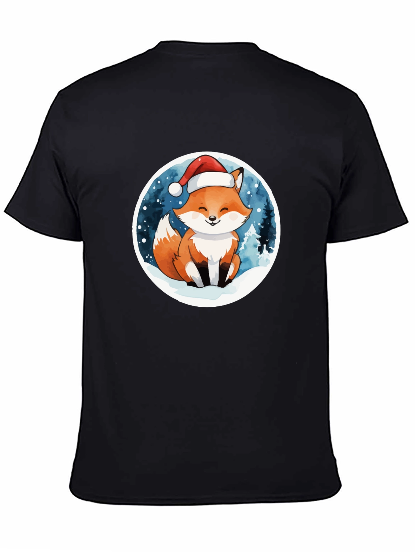 Festive Fox Graphic Tee - Holiday Cheer