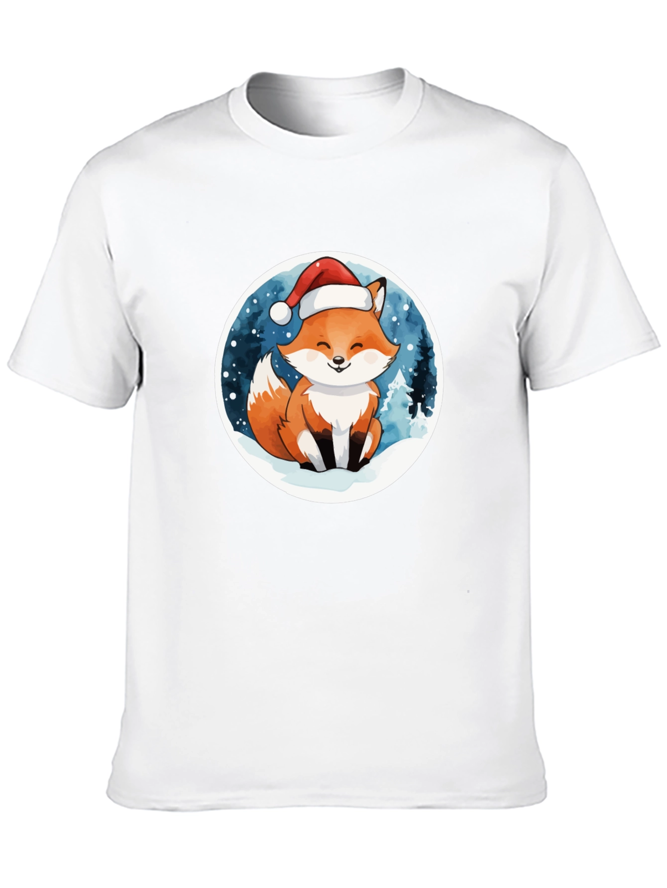 Festive Fox Graphic Tee - Holiday Cheer