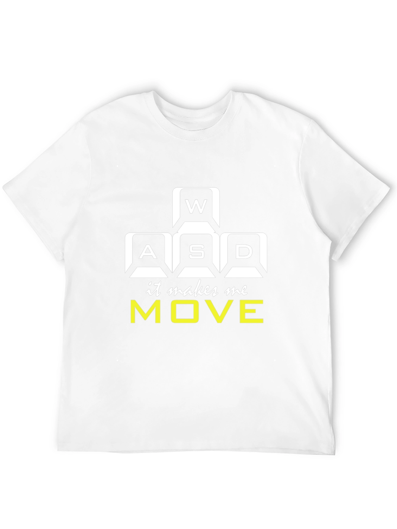 Gamer Black T-Shirt - WASD Keys Design
