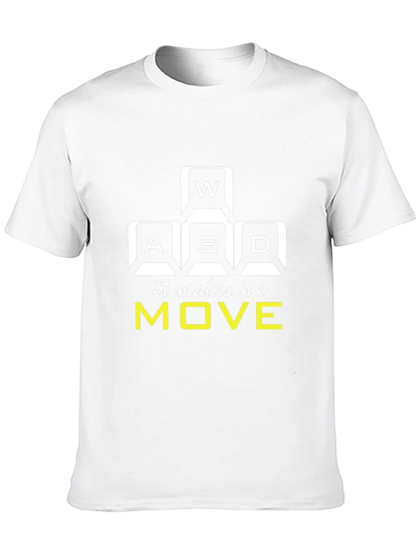 Gamer Black T-Shirt - WASD Keys Design