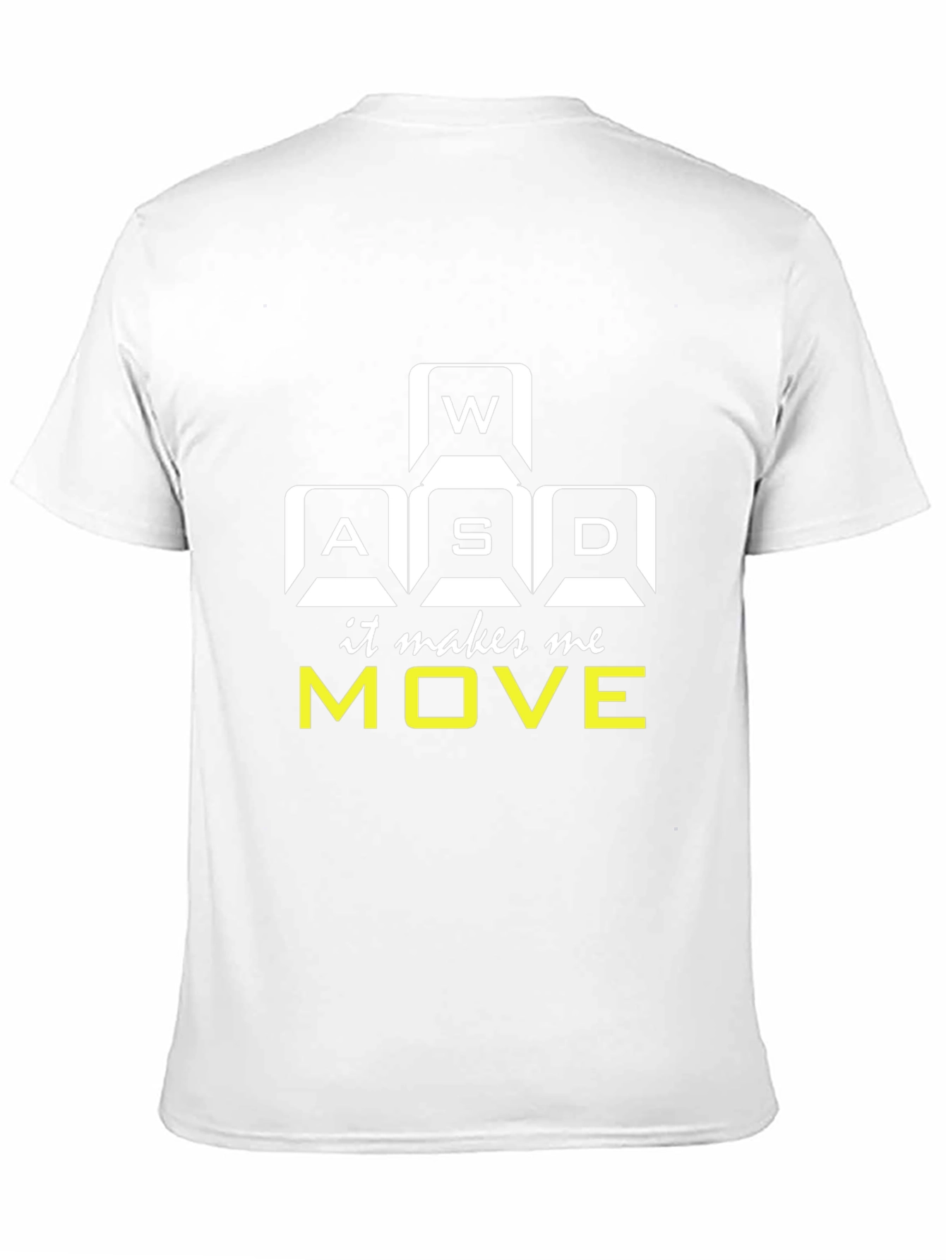 Gamer Black T-Shirt - WASD Keys Design