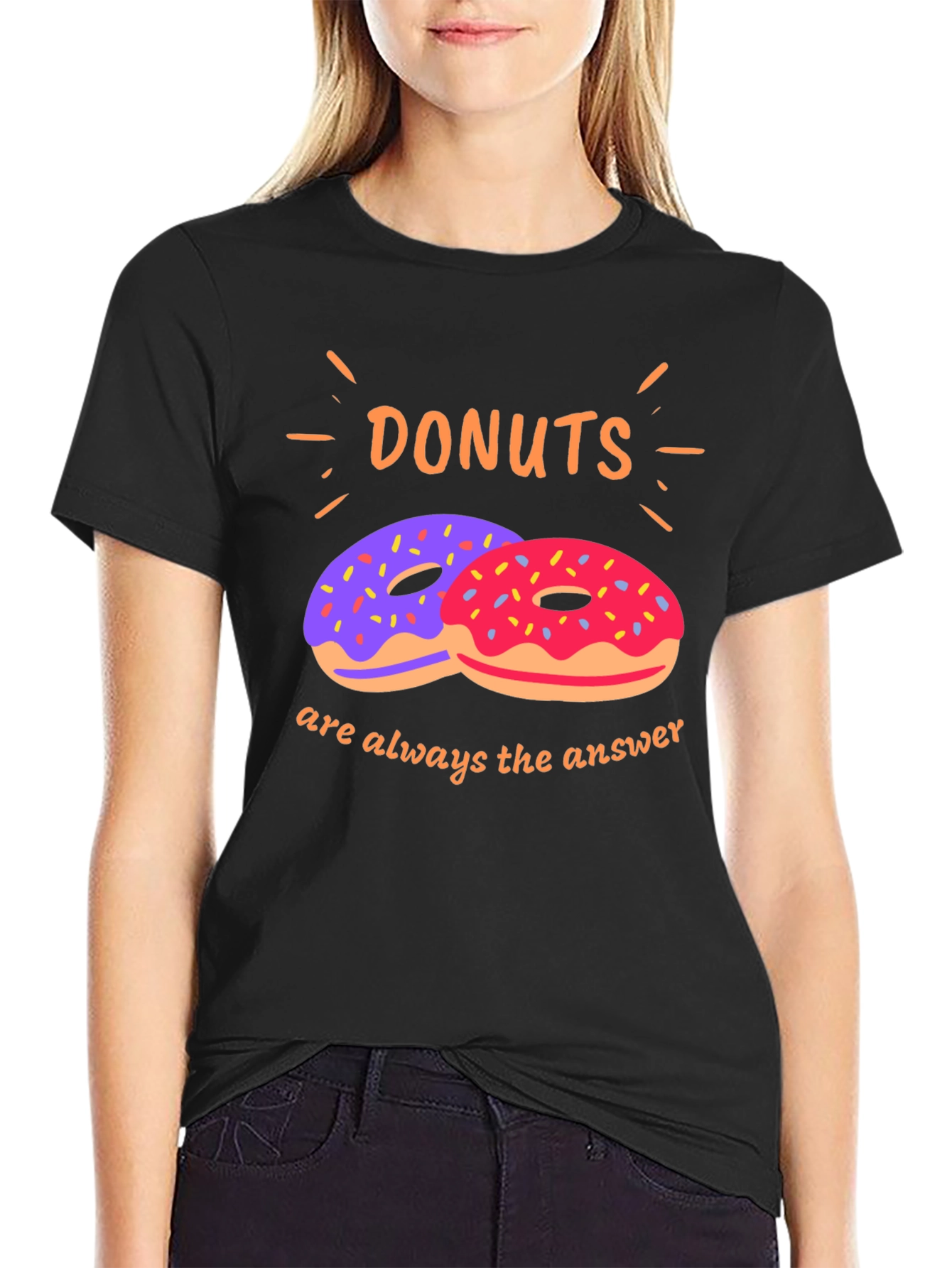 Donuts are Always the Answer Graphic T-Shirt