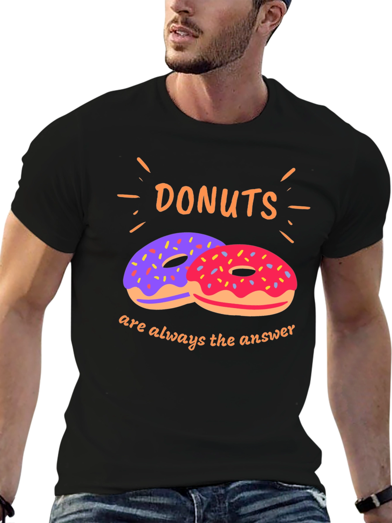 Donuts are Always the Answer Graphic T-Shirt