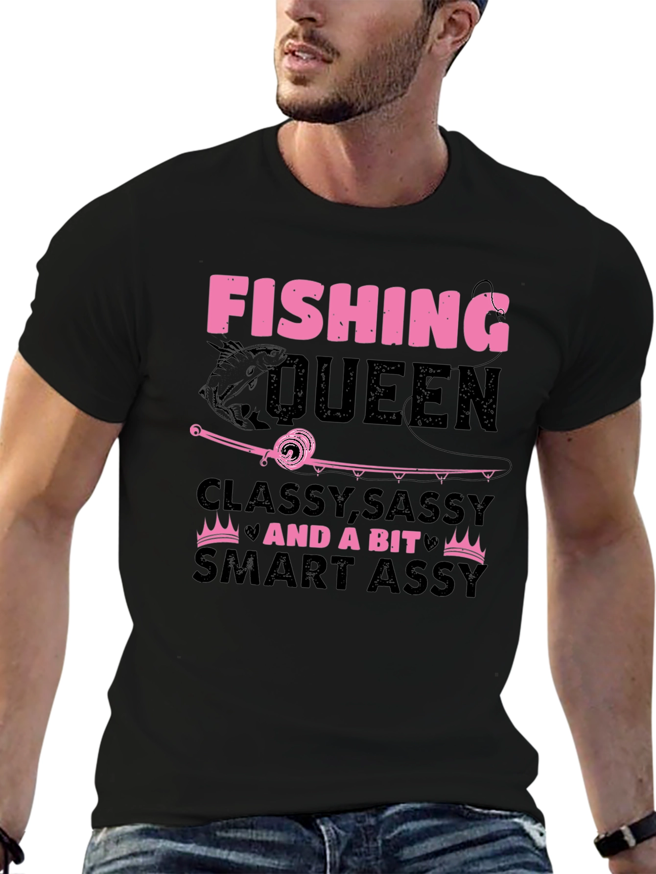 Fishing Queen T-Shirt - Classy Sassy & Smart