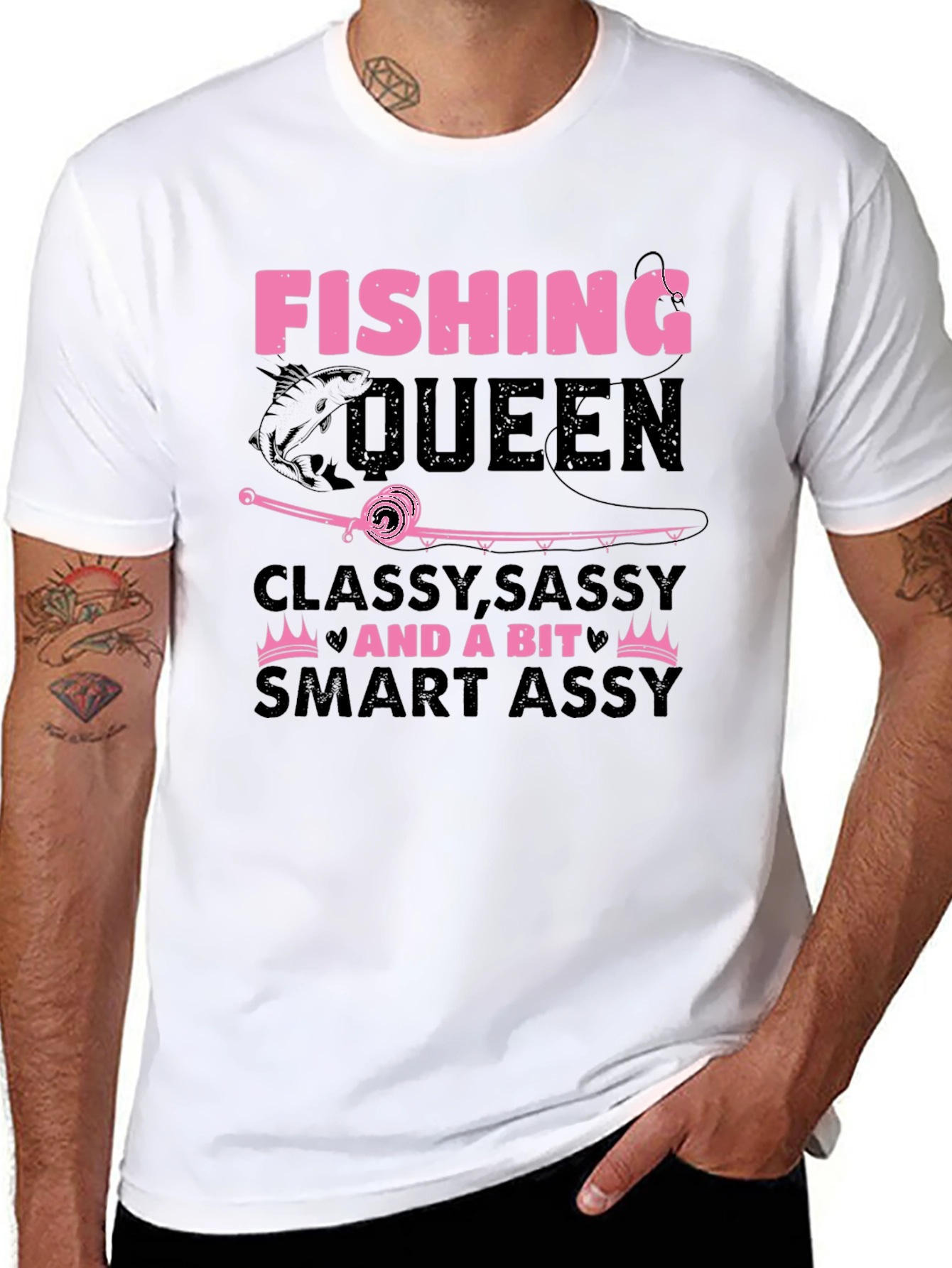 Fishing Queen T-Shirt - Classy Sassy & Smart