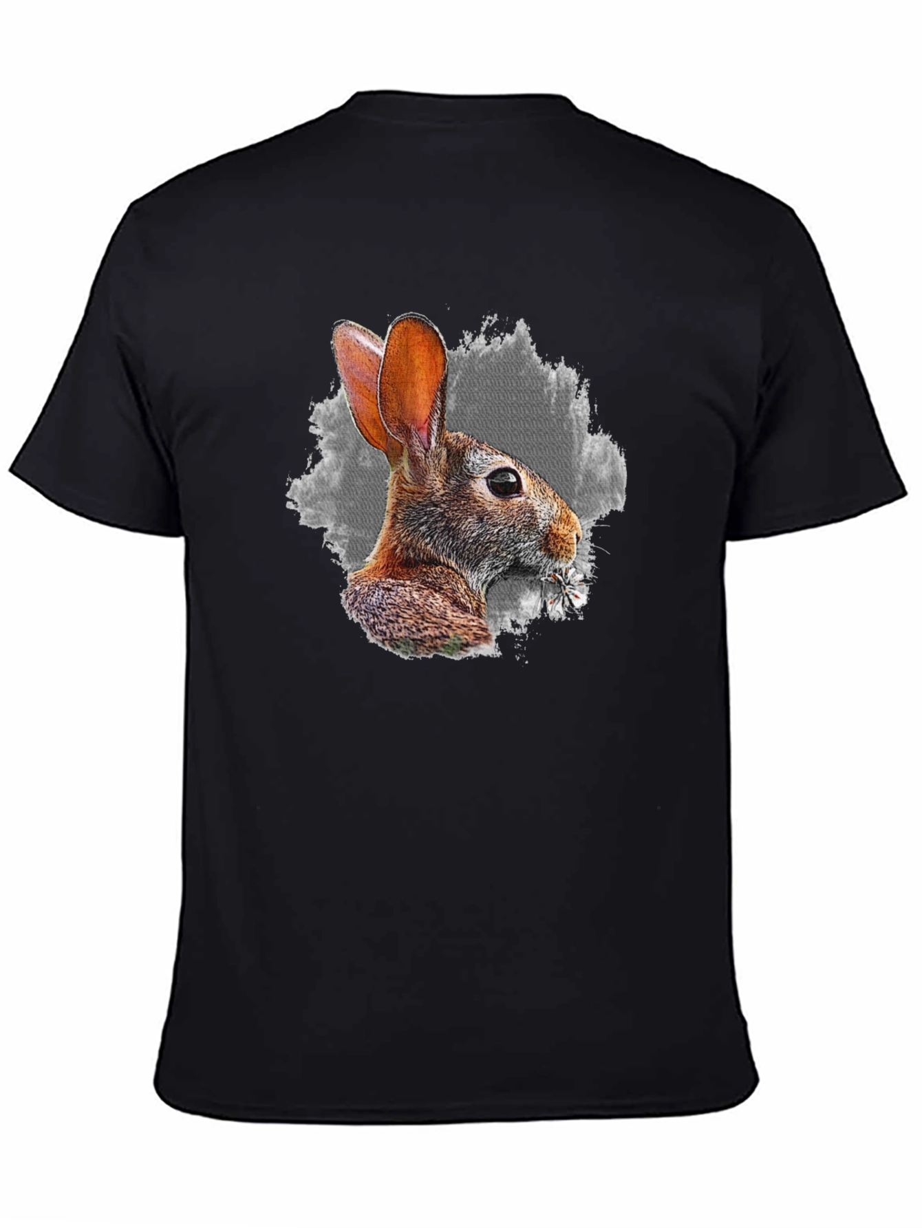 Rabbit Graphic Black T-Shirt