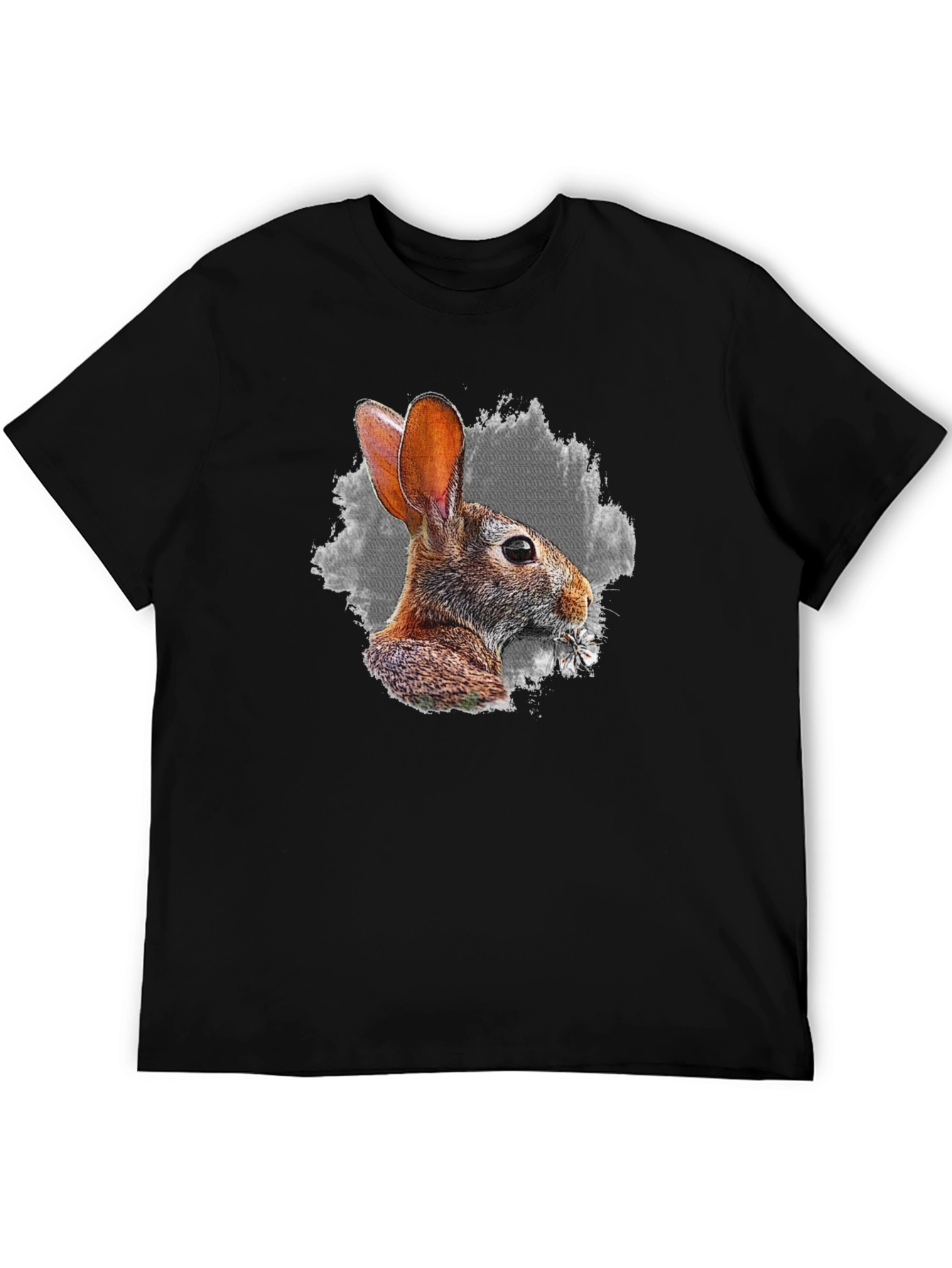 Rabbit Graphic Black T-Shirt