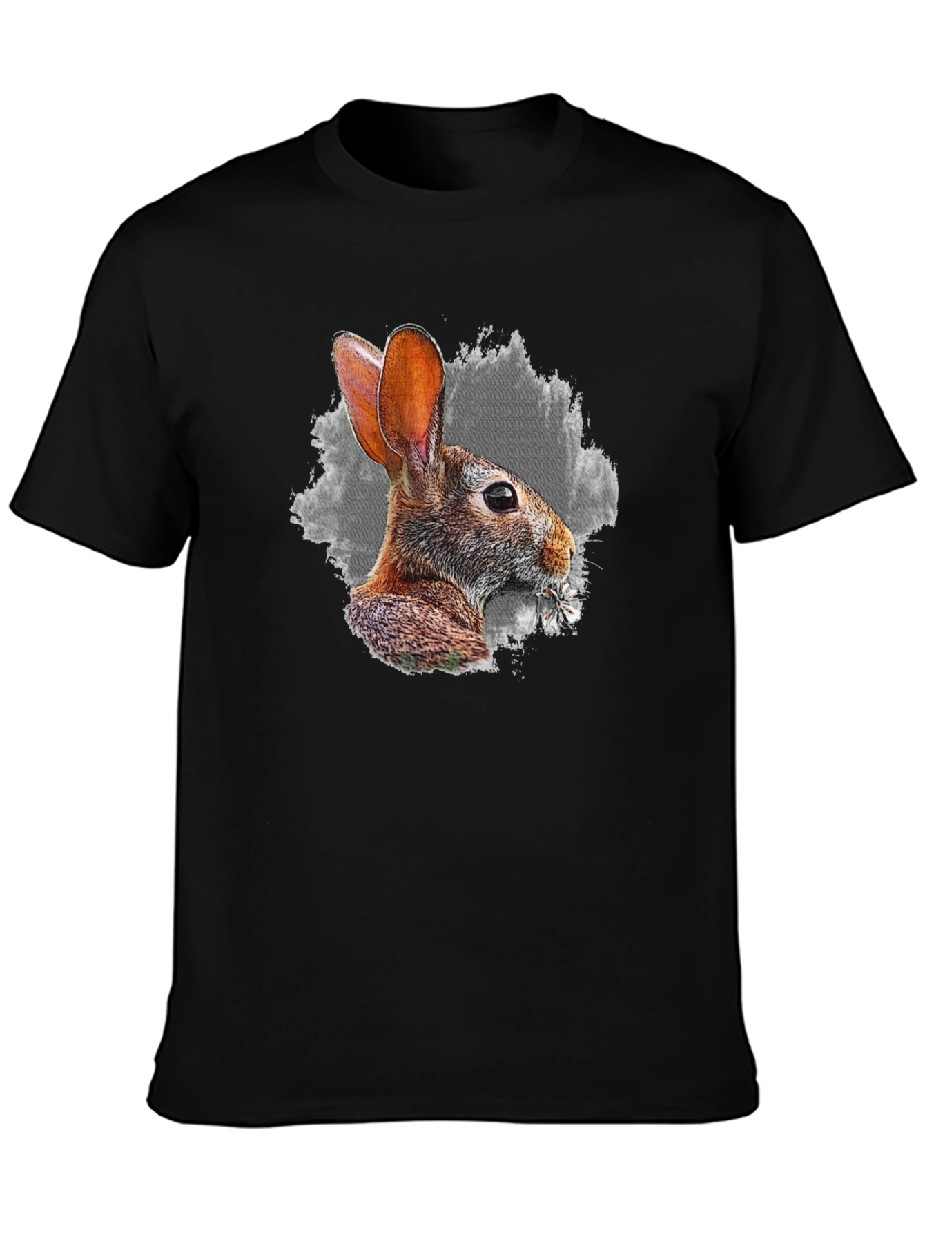 Rabbit Graphic Black T-Shirt
