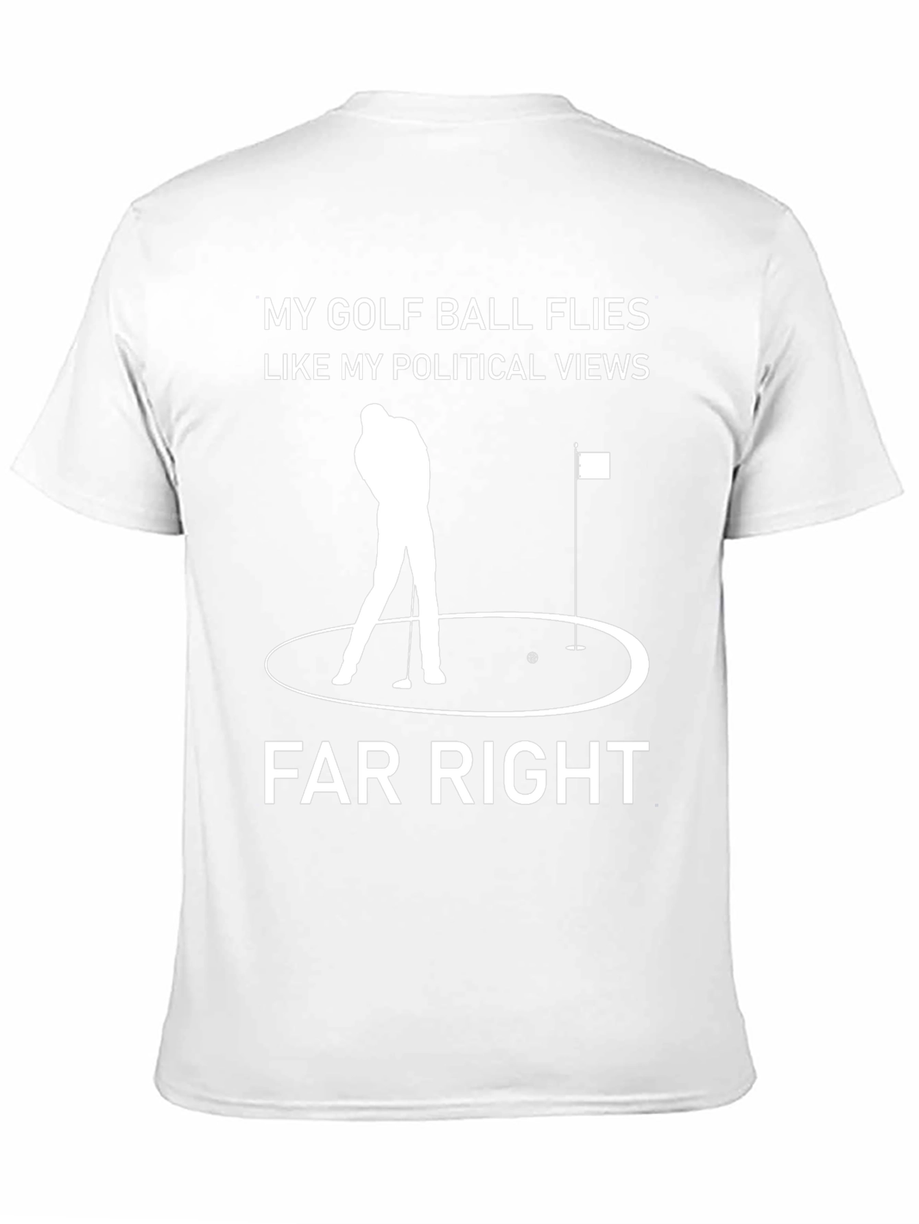 Funny Golf Ball Political Views T-Shirt