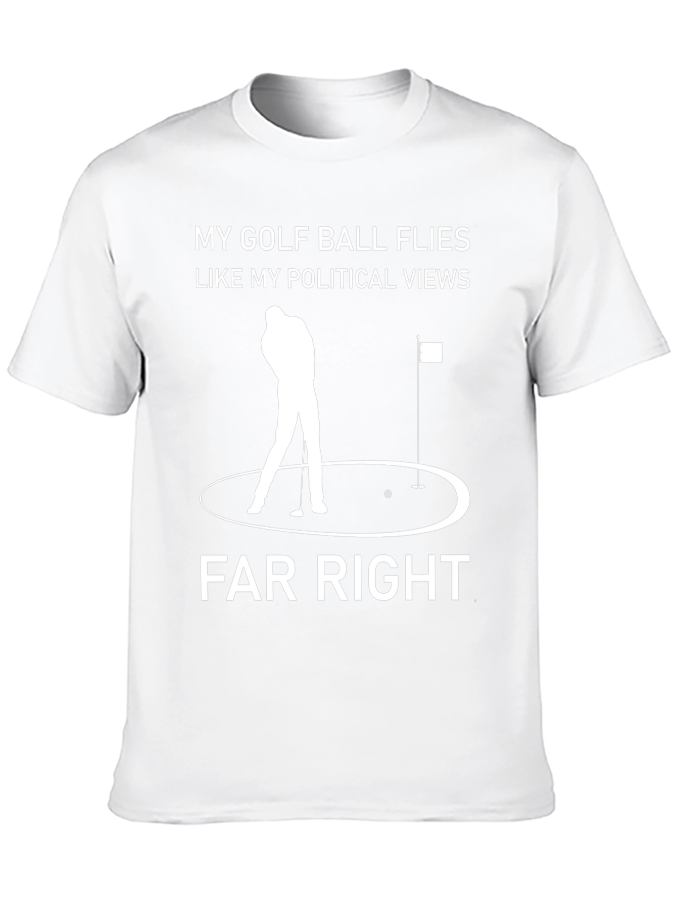 Funny Golf Ball Political Views T-Shirt