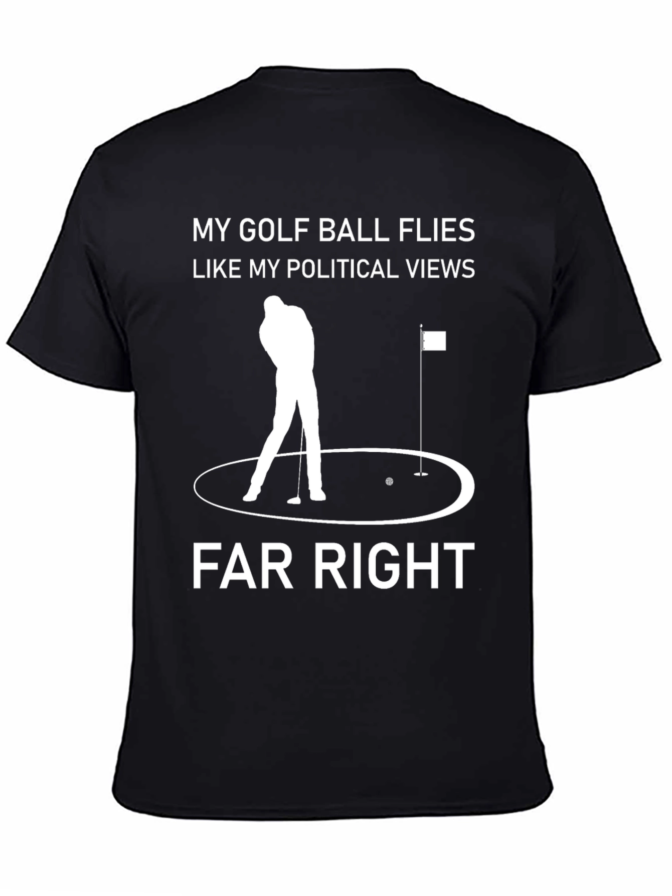 Funny Golf Ball Political Views T-Shirt