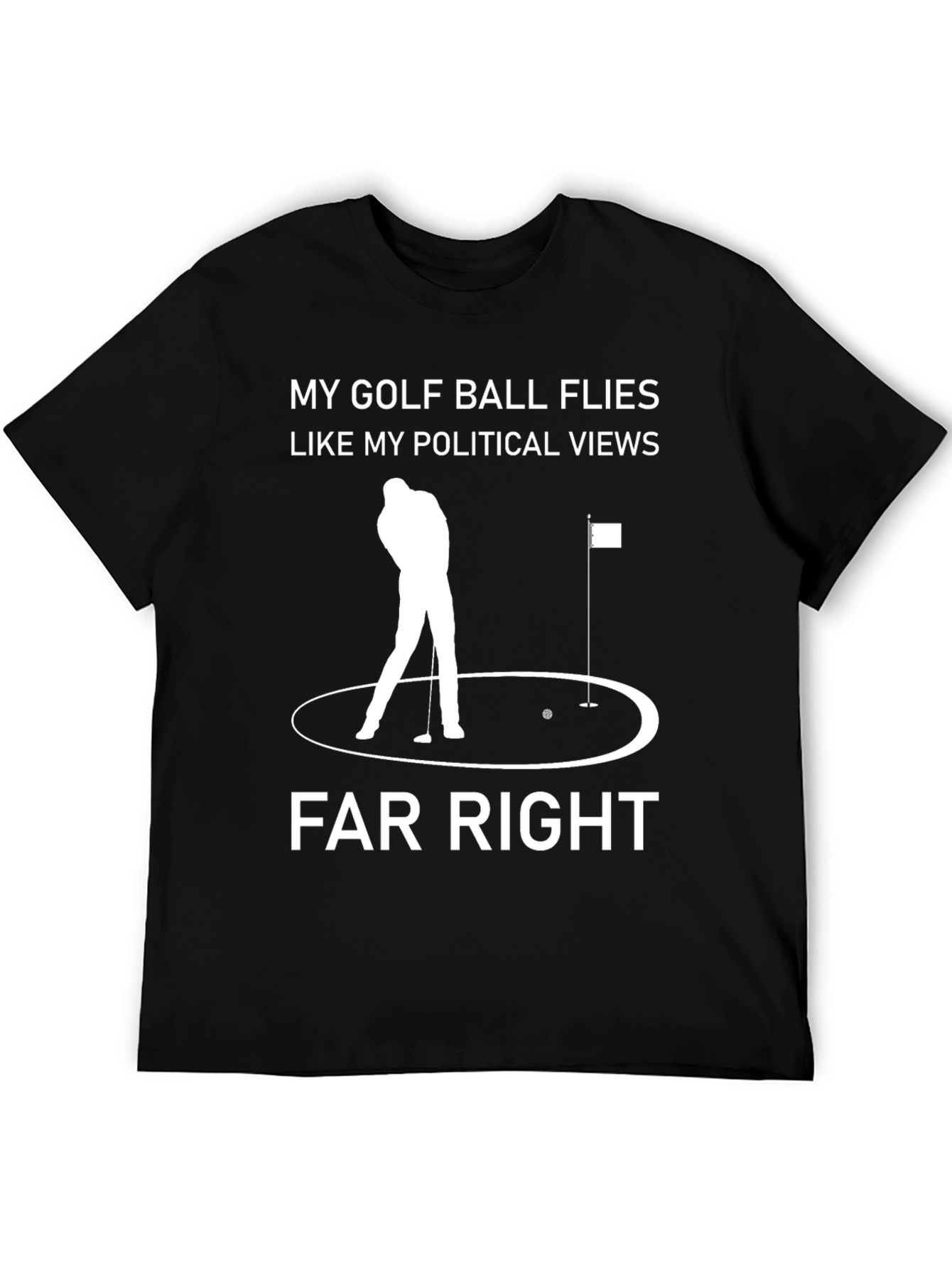 Funny Golf Ball Political Views T-Shirt