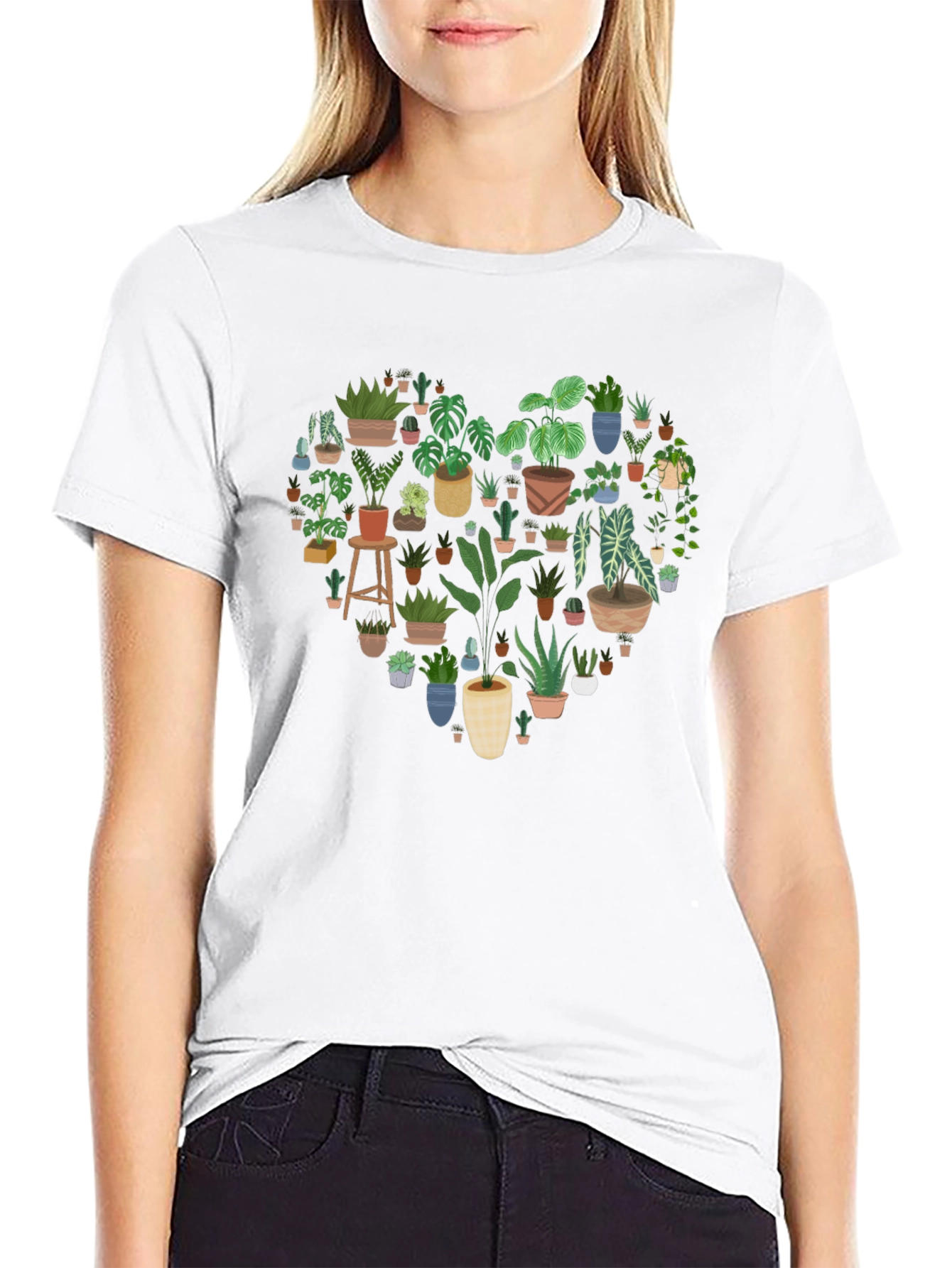 Plant Heart Graphic Tee - Botanical Lover Shirt