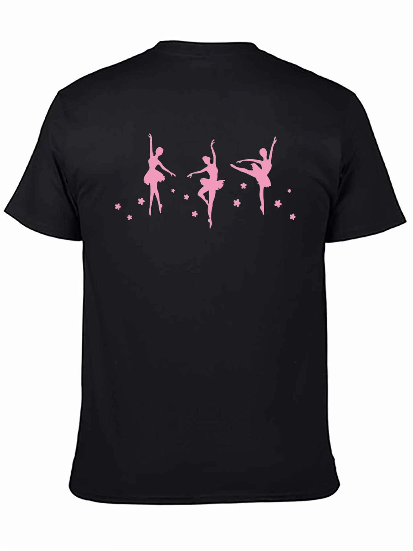 Ballerina Graphic Tee - Stylish Black Cotton T-Shirt