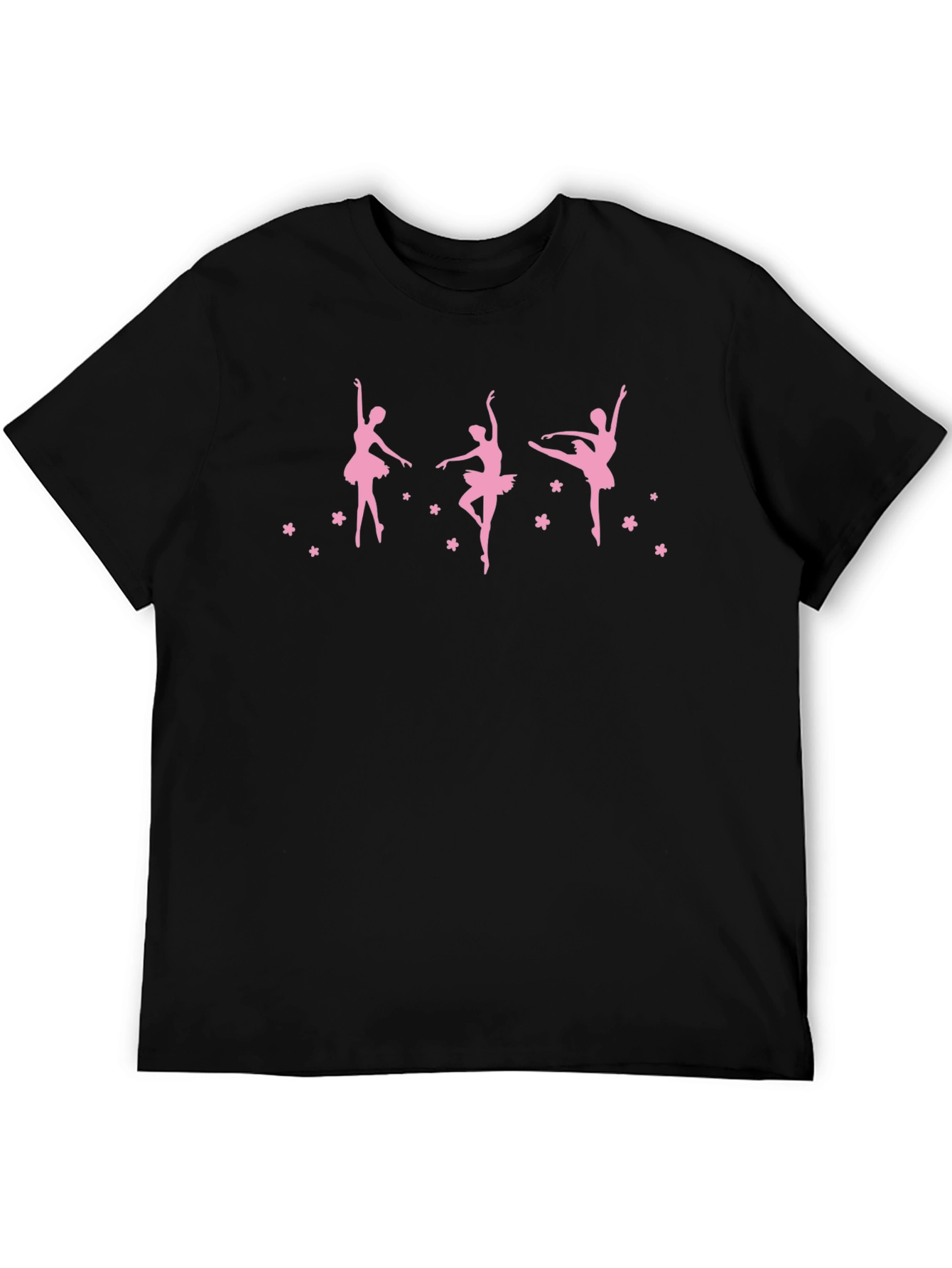 Ballerina Graphic Tee - Stylish Black Cotton T-Shirt