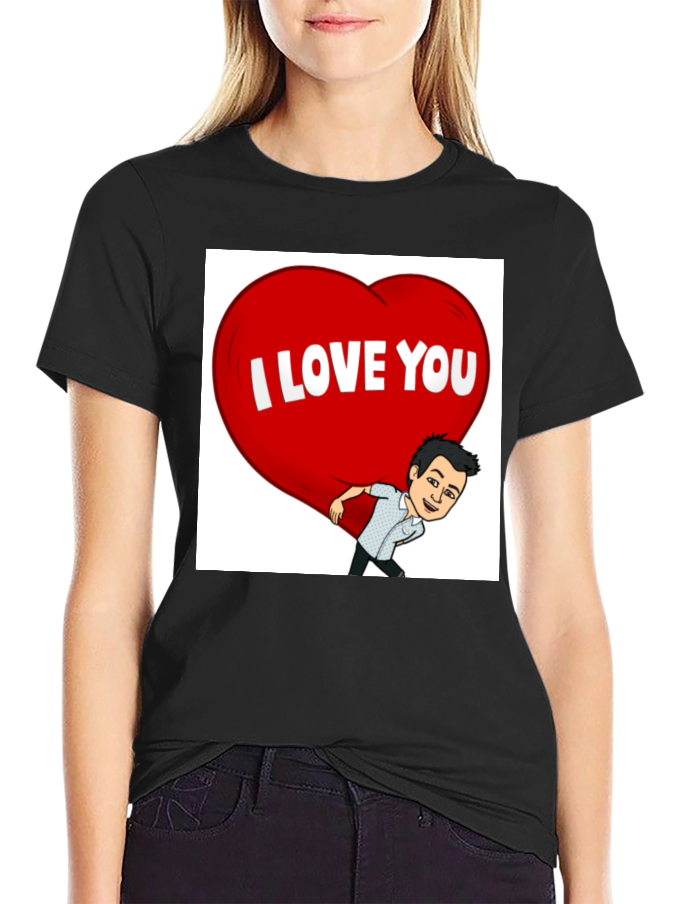 I Love You T-Shirt - Cartoon Graphic Tee