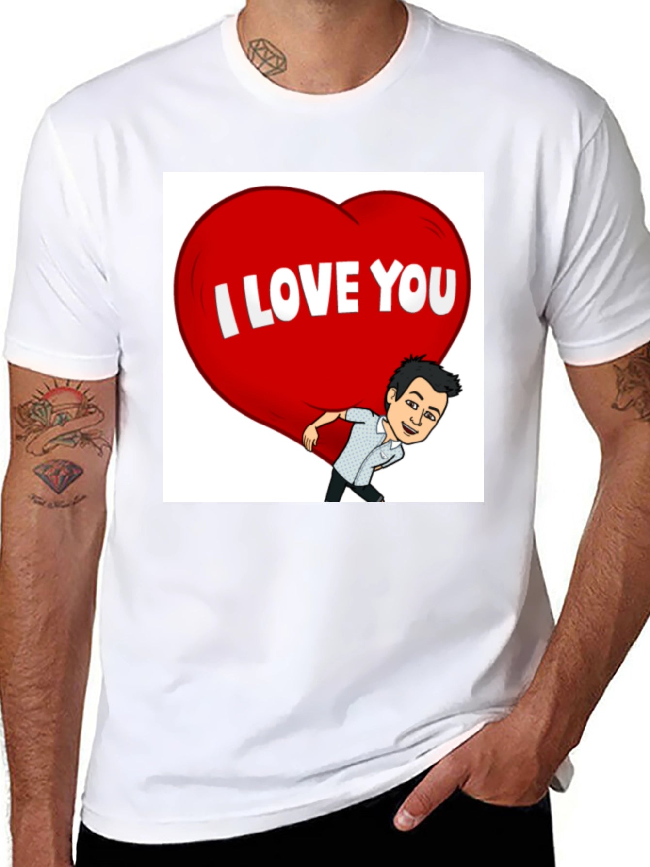 I Love You T-Shirt - Cartoon Graphic Tee