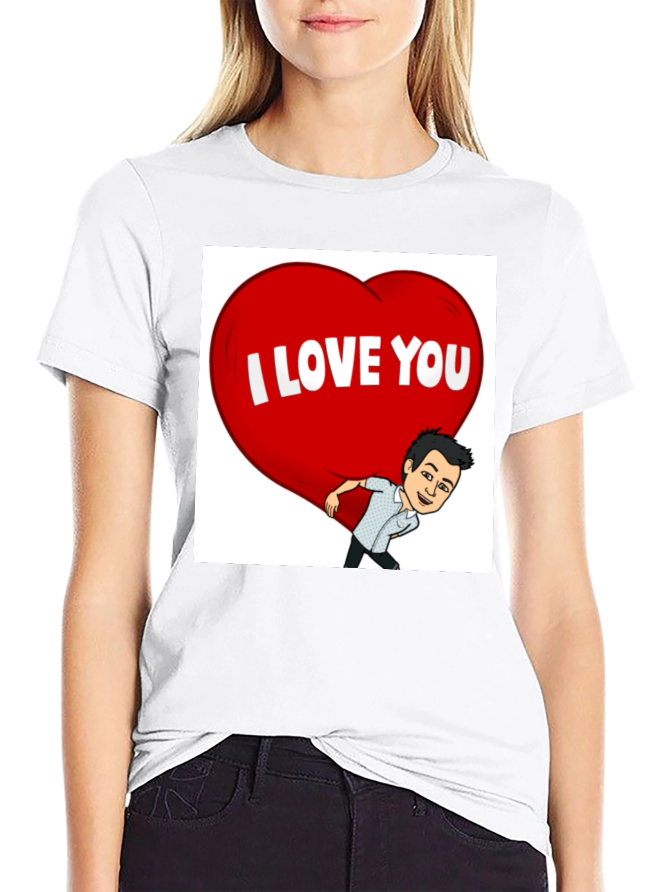 I Love You T-Shirt - Cartoon Graphic Tee