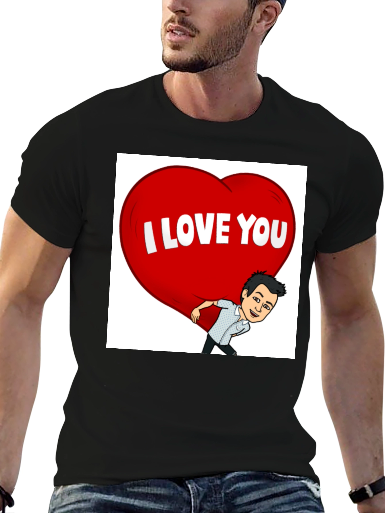 I Love You T-Shirt - Cartoon Graphic Tee