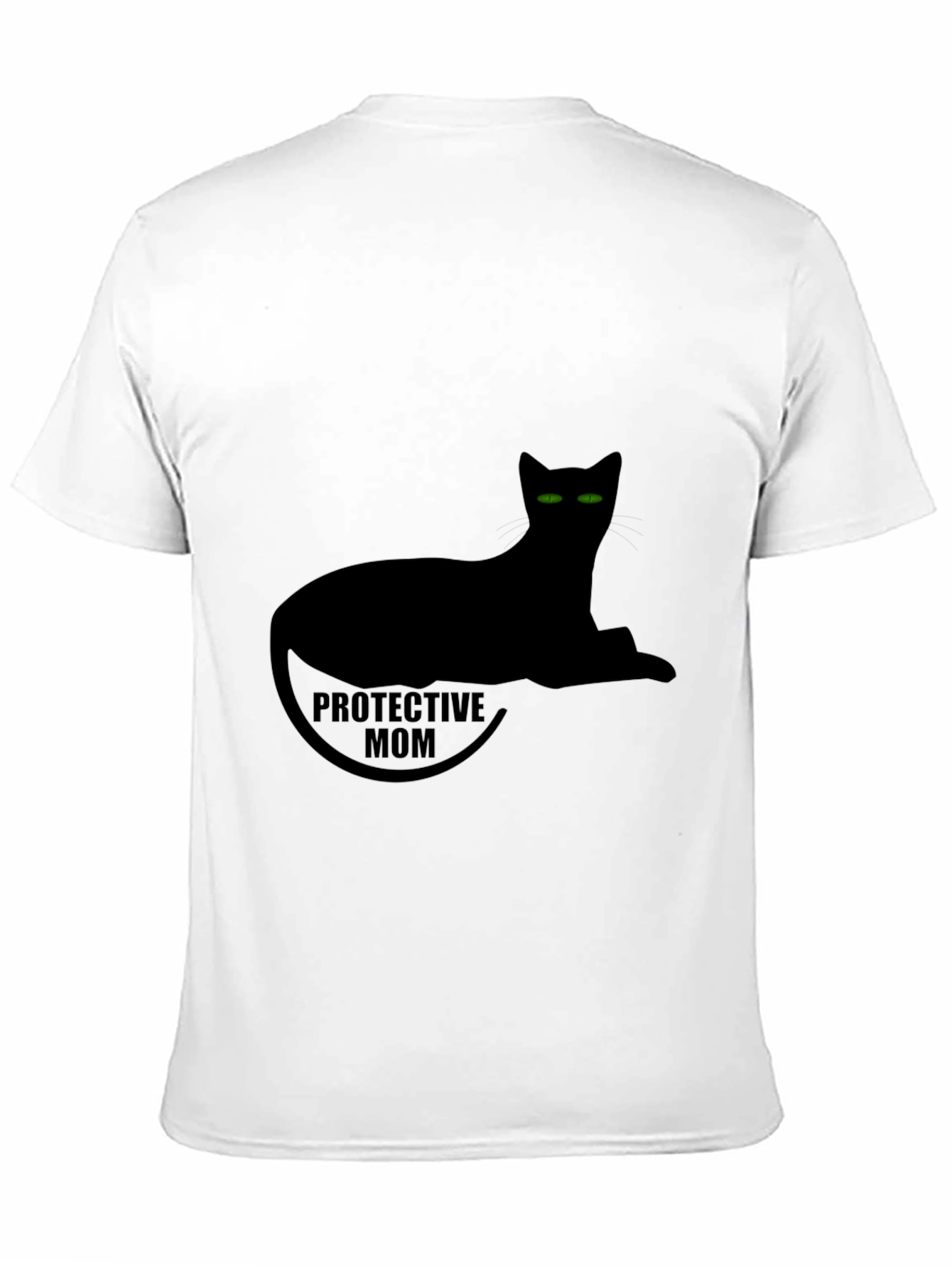 Protective Mom Cat T-Shirt - Black Tee