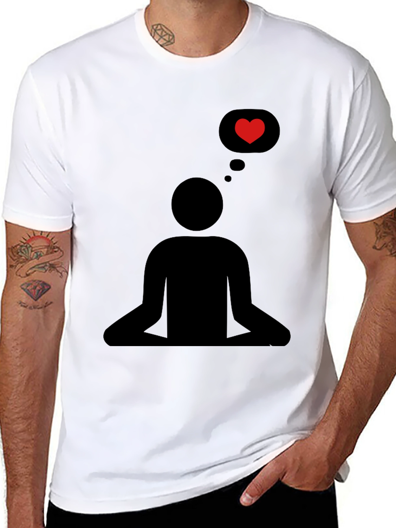 Meditating Love T-Shirt - Relaxed Fit