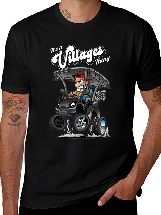 Its a Villages Thing Cartoon Golf Cart T-Shirt