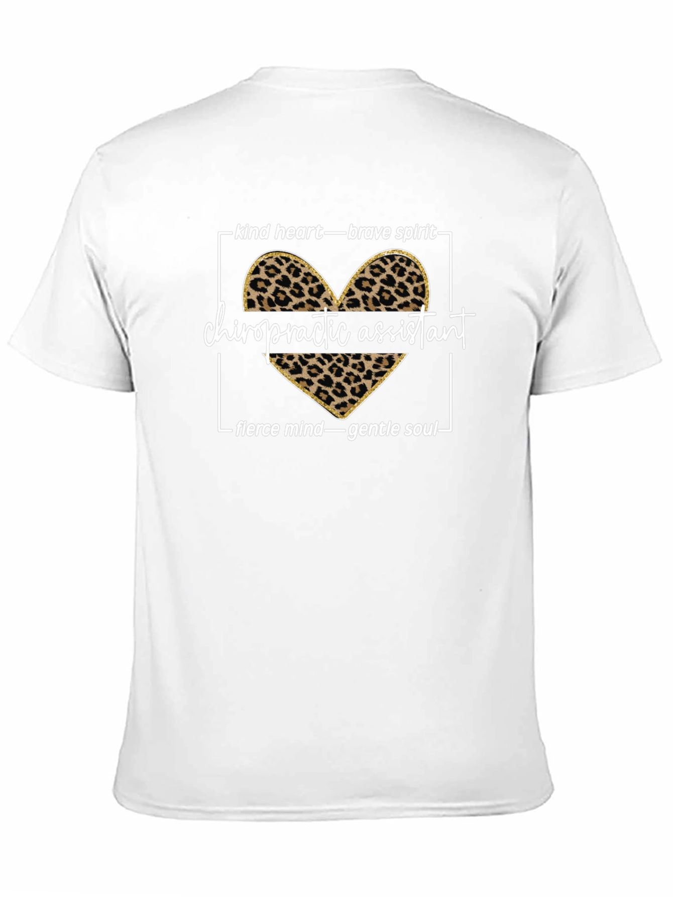 Chiropractic Assistant Leopard Heart Graphic Tee