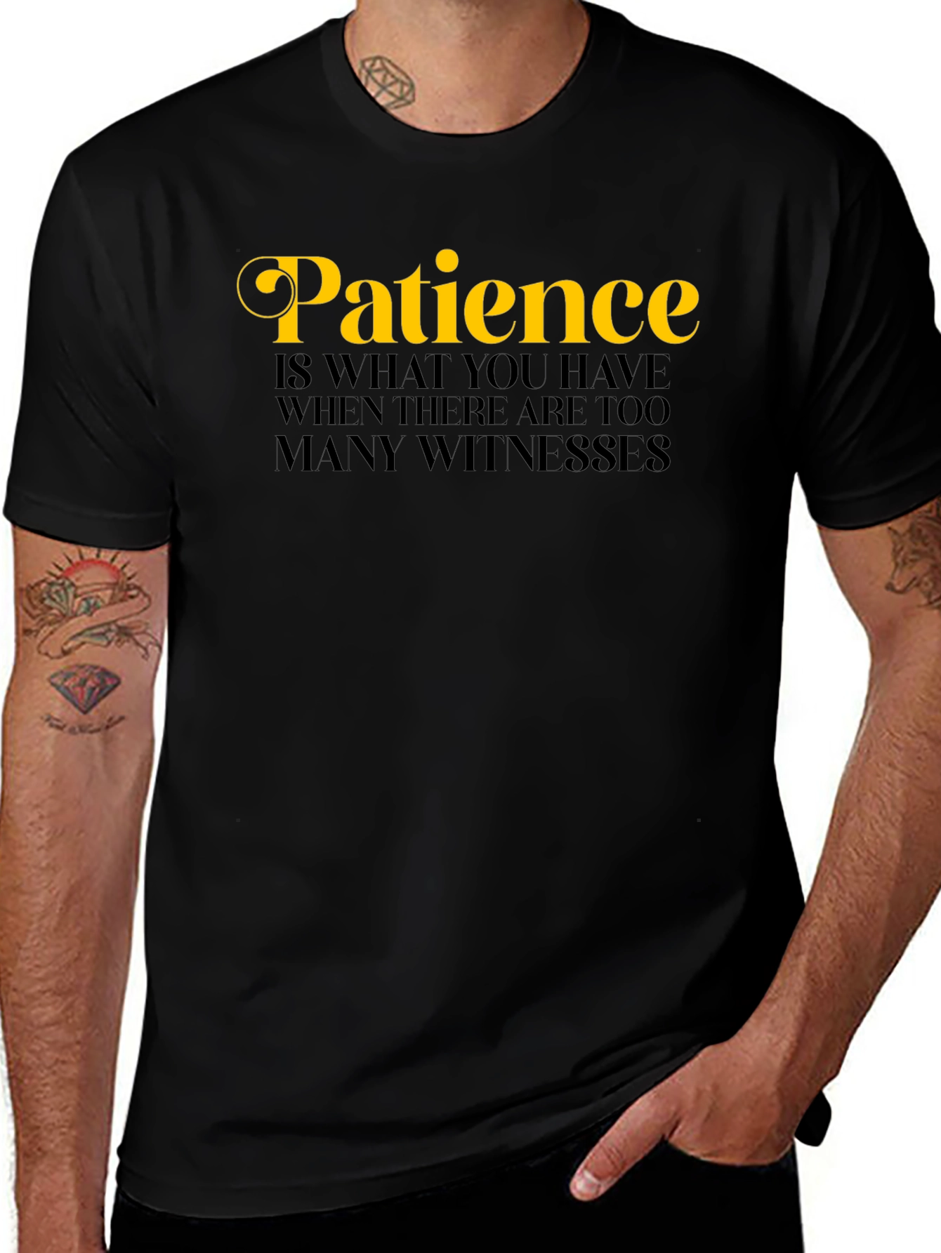 Patience Funny Sarcastic Novelty Graphic T-Shirt