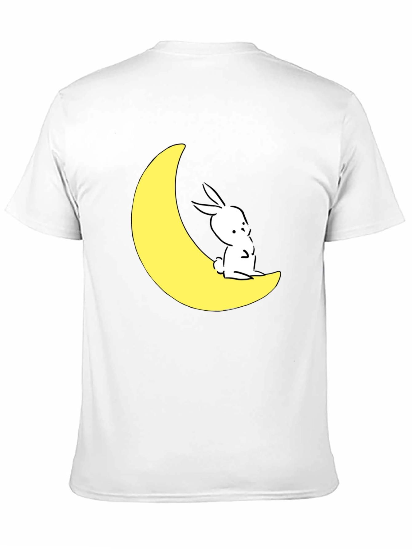 Moon Rabbit Graphic T-Shirt - Black