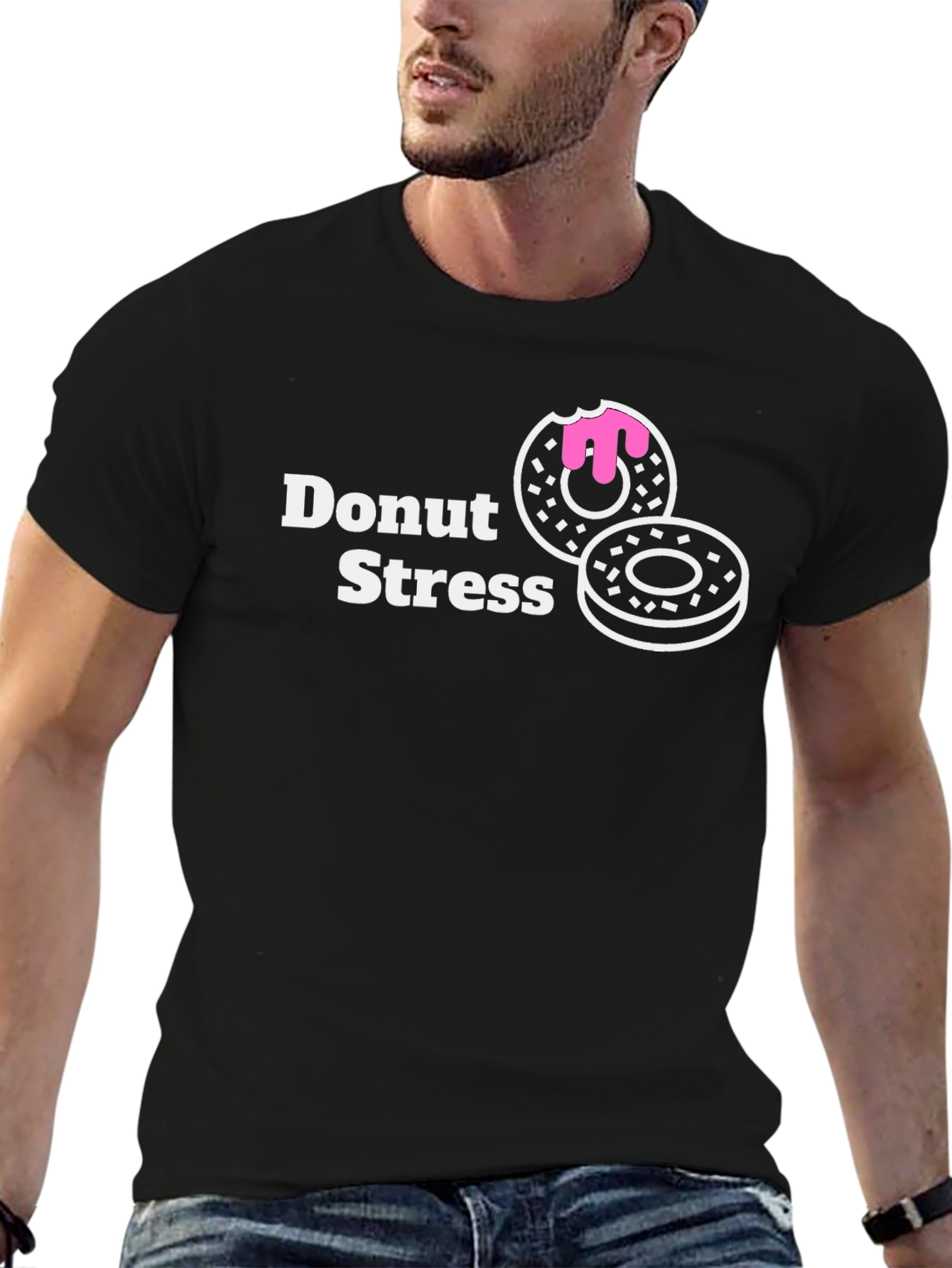 Donut Stress Funny Graphic T-Shirt