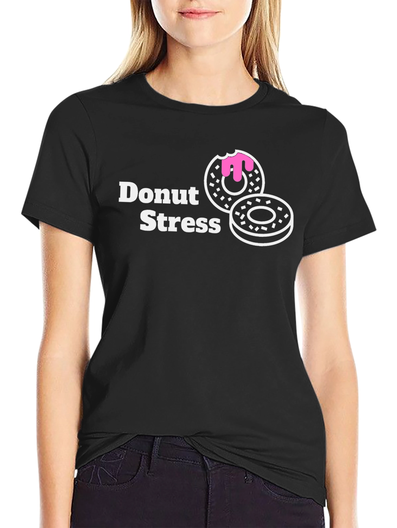 Donut Stress Funny Graphic T-Shirt